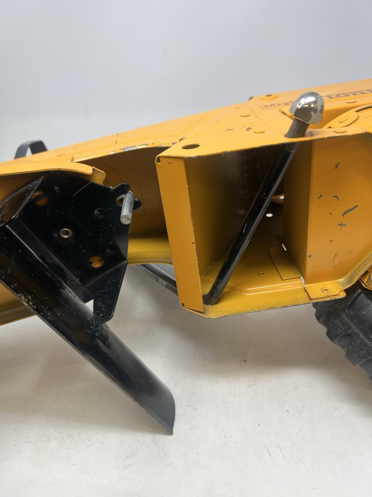 Vintage 1970s Pressed Steel Mighty Tonka Road Grader #3945 XMB 975 Works Well