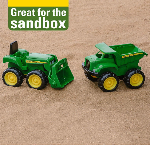 Dump Truck Toy and Tractor Toy with Loader – Kids Outdoor Toys – 2 Count