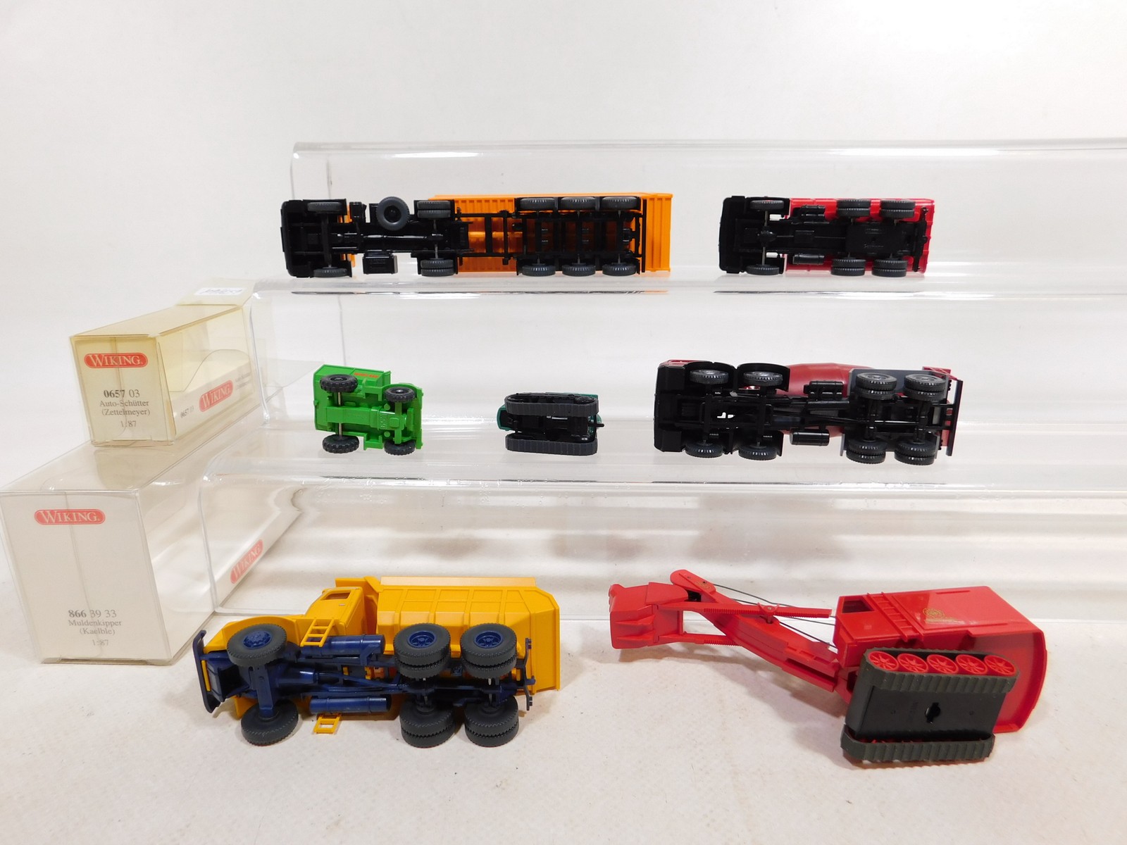 7x Wiking H0 1:87 Model 866 Tipper Kaelble MB etc Sg / Mint + 2x Box # DX413-0.5