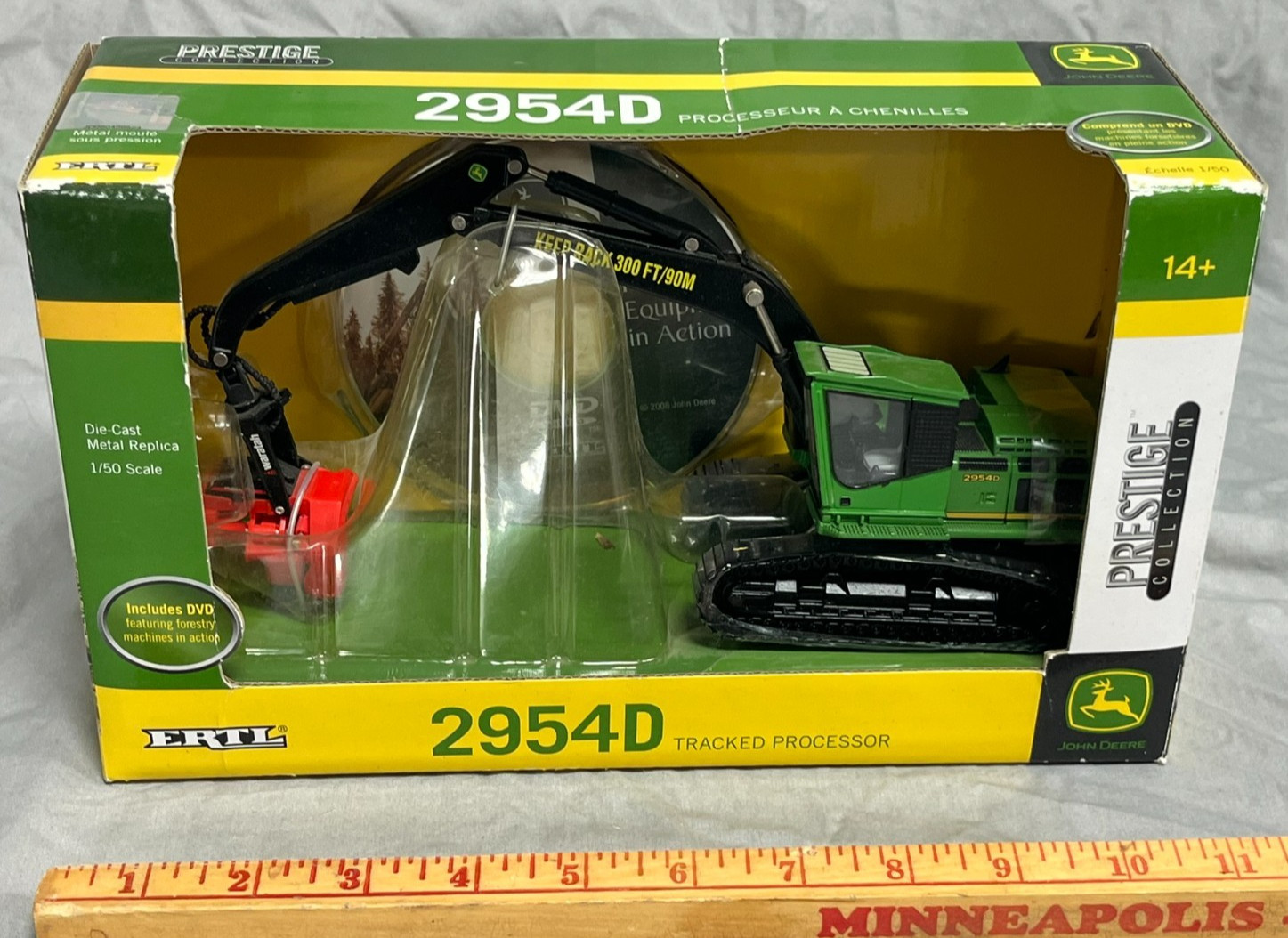 John Deere 2954D Tracked Forestry Processor Prestige Collection 1:50 NIB DVD