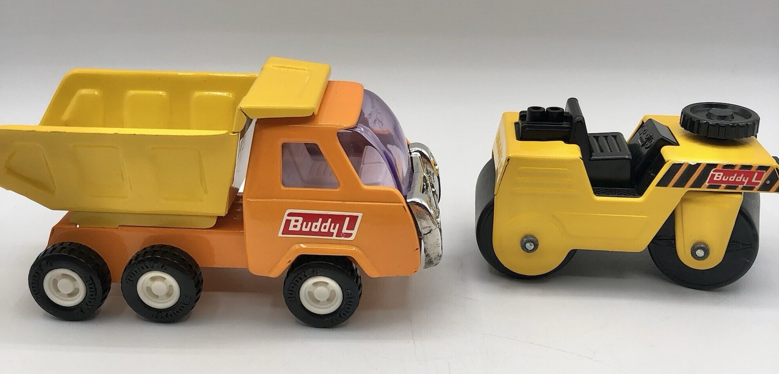 1970’s Buddy L Pressed Steel 4pc Construction Vehicle Set/ Pristine /b