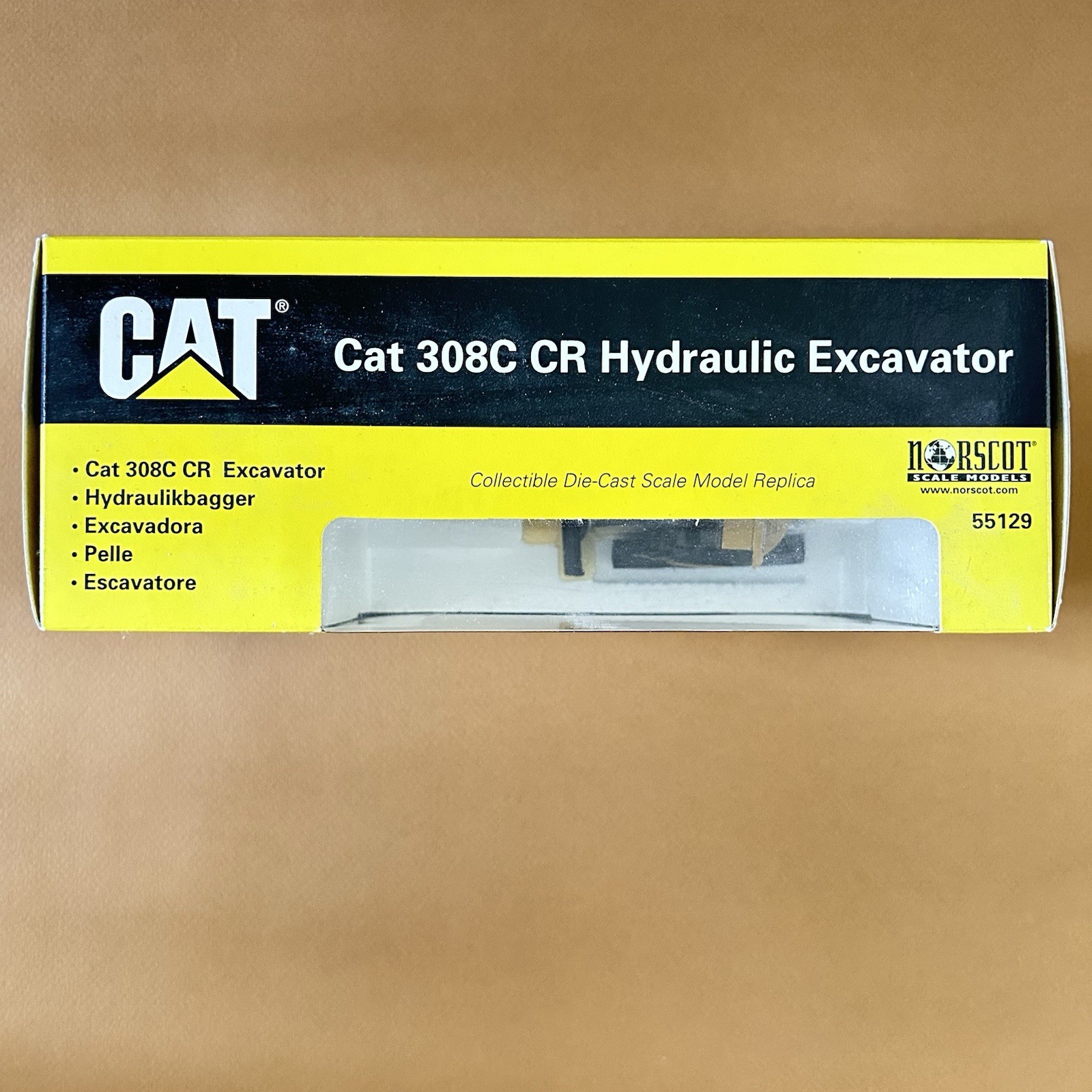 NORSCOT CAT 1:50 55129 308C CR Hydraulic Excavator Yellow