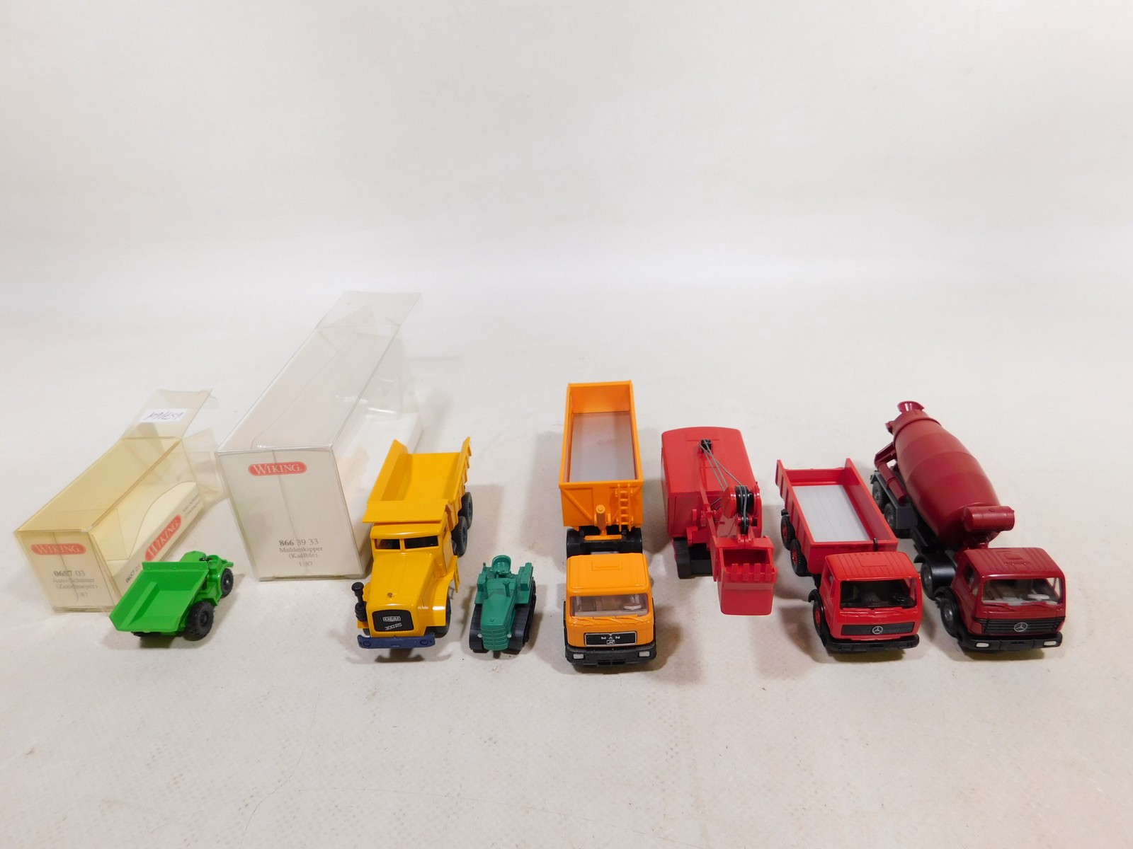 7x Wiking H0 1:87 Model 866 Tipper Kaelble MB etc Sg / Mint + 2x Box # DX413-0.5