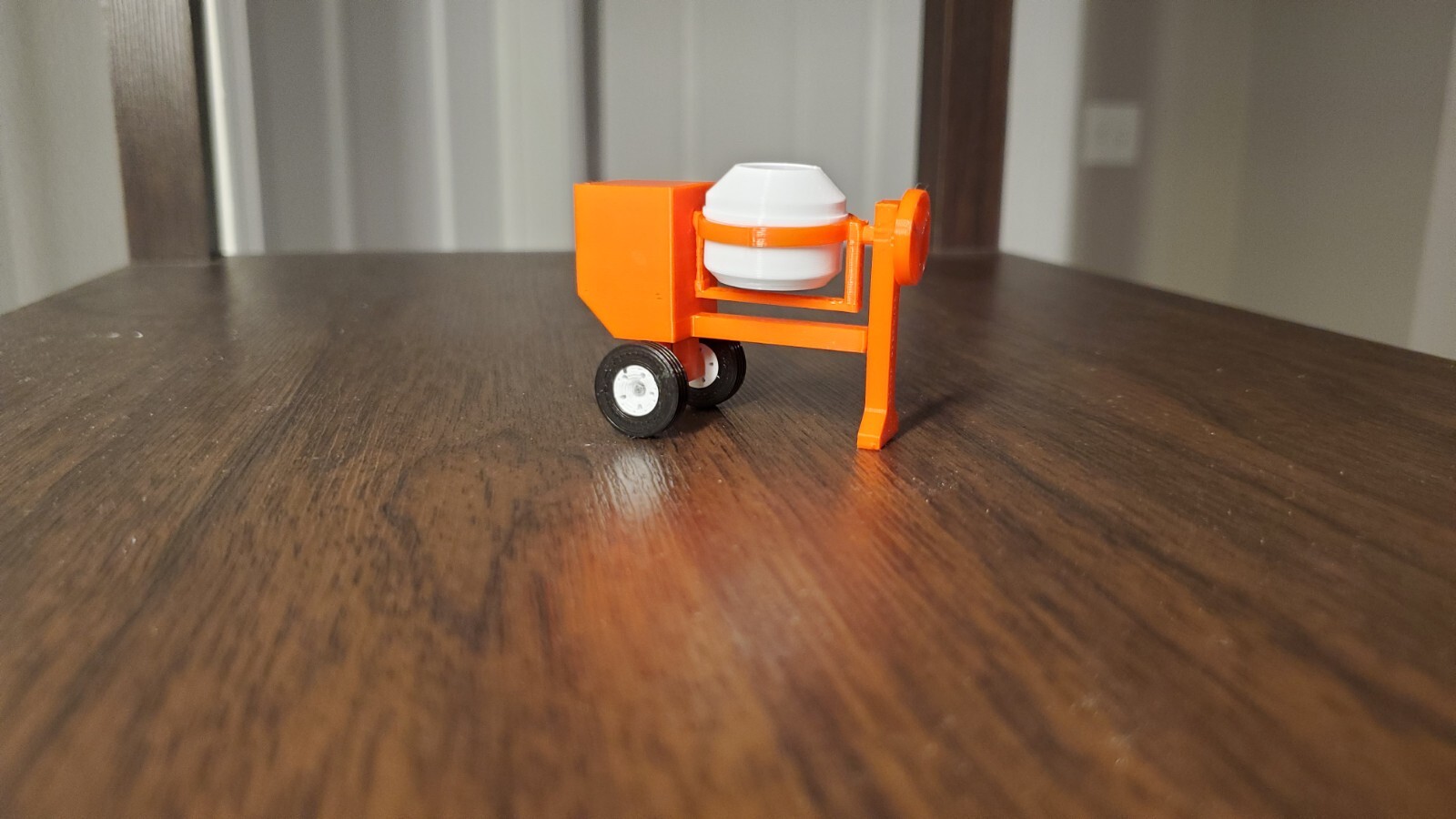 Custom 1/50 Scale Posable 12CF Concrete Mixer in Red