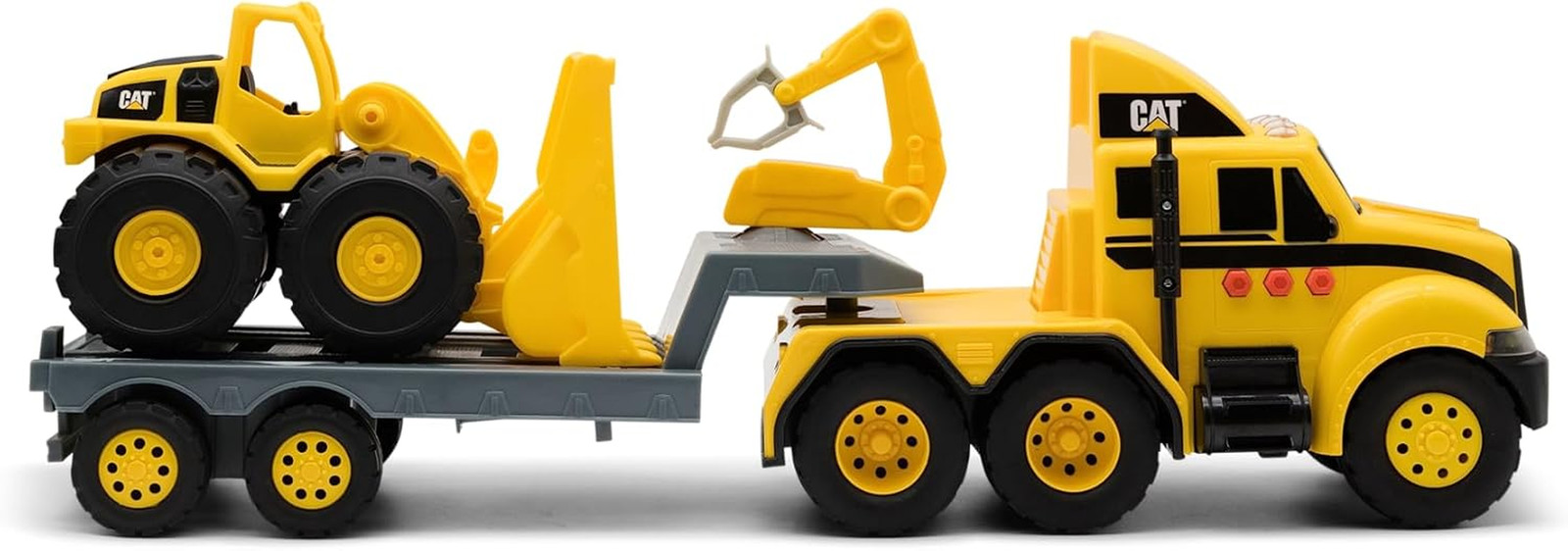 Construction Toys, Heavy Mover, Semi Truck and Trailer with Mini Crew Front Load