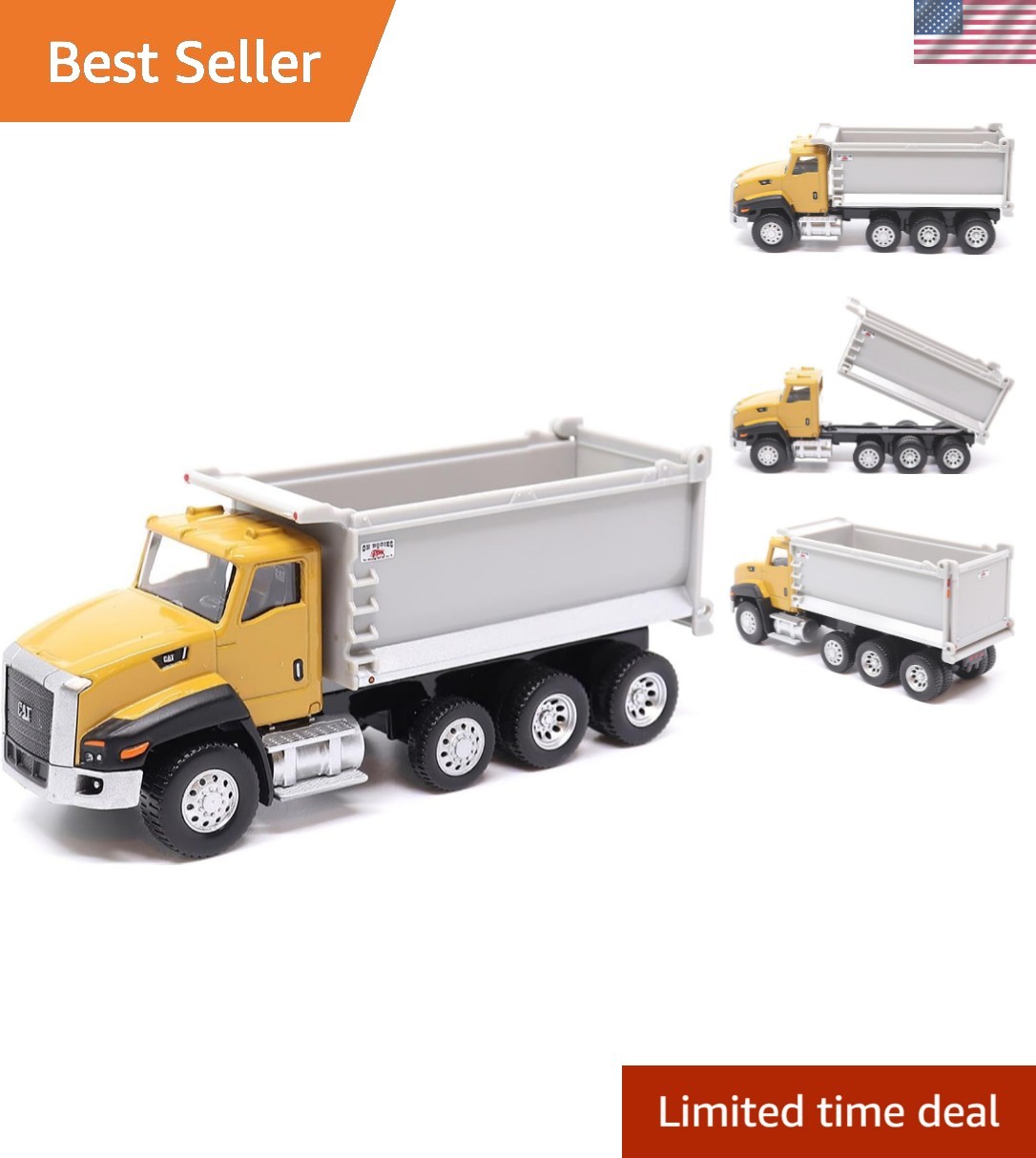 1/64 Caterpillar CT660 Dump Truck – Realistic Ox Body for Young Collectors