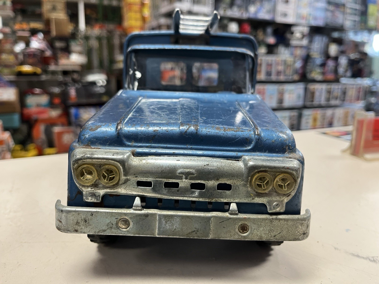 * VINTAGE TONKA SERVICE TRUCK PRESSED STEEL BLUE 13 INCHES LONG *ST