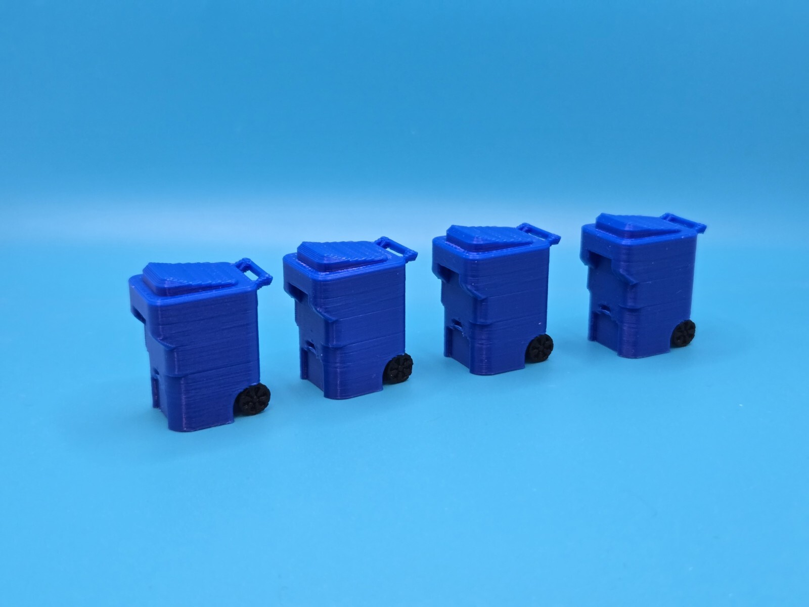 1/50 Scale Trash Bins *4 Pack* in Blue