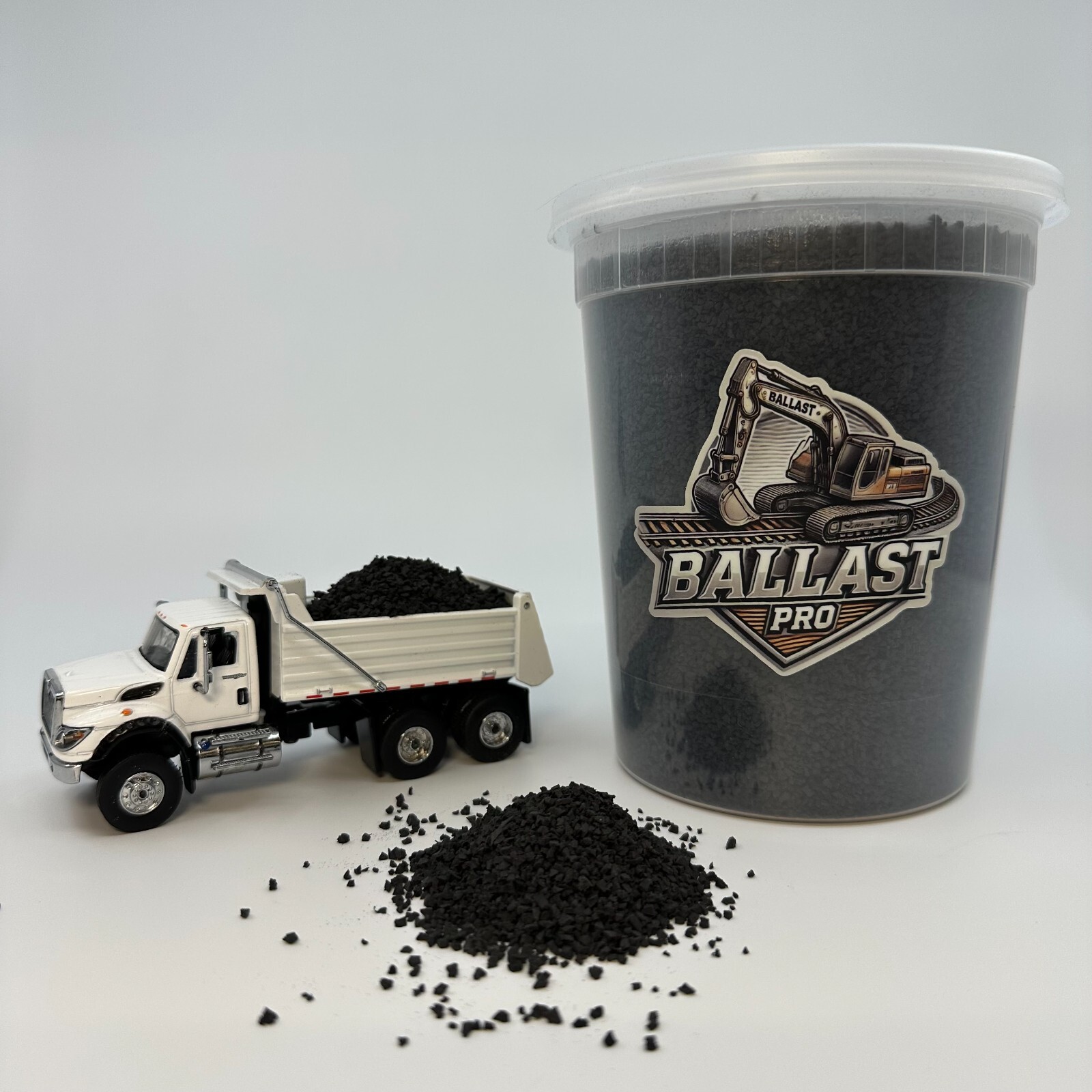 DIECAST CONSTRUCTION MODEL DIORAMA – BLACK COAL / ASPHALT MEDIUM BALLAST