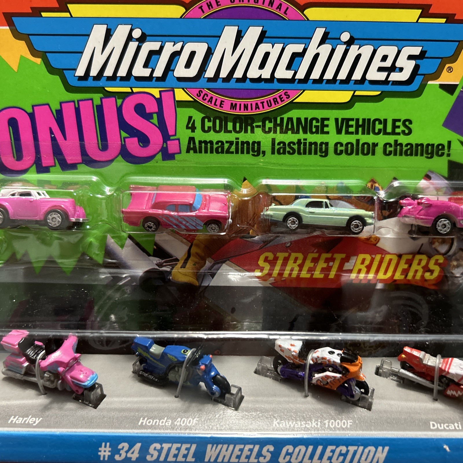 1994 Galoob Micro Machines – #34 Steel Wheels collection Color Changing 75076