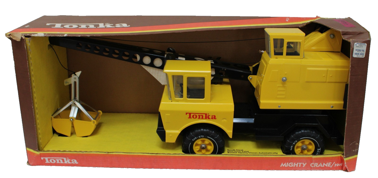 Mighty Tonka 3940 Pressed Steel Crane Truck Yellow VNM Boxed 1978
