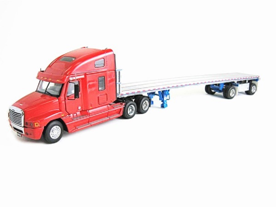 Freightliner Century Tractor w/ East Flat Bed Trailer « RED » 1/50 Sword #SW2062R