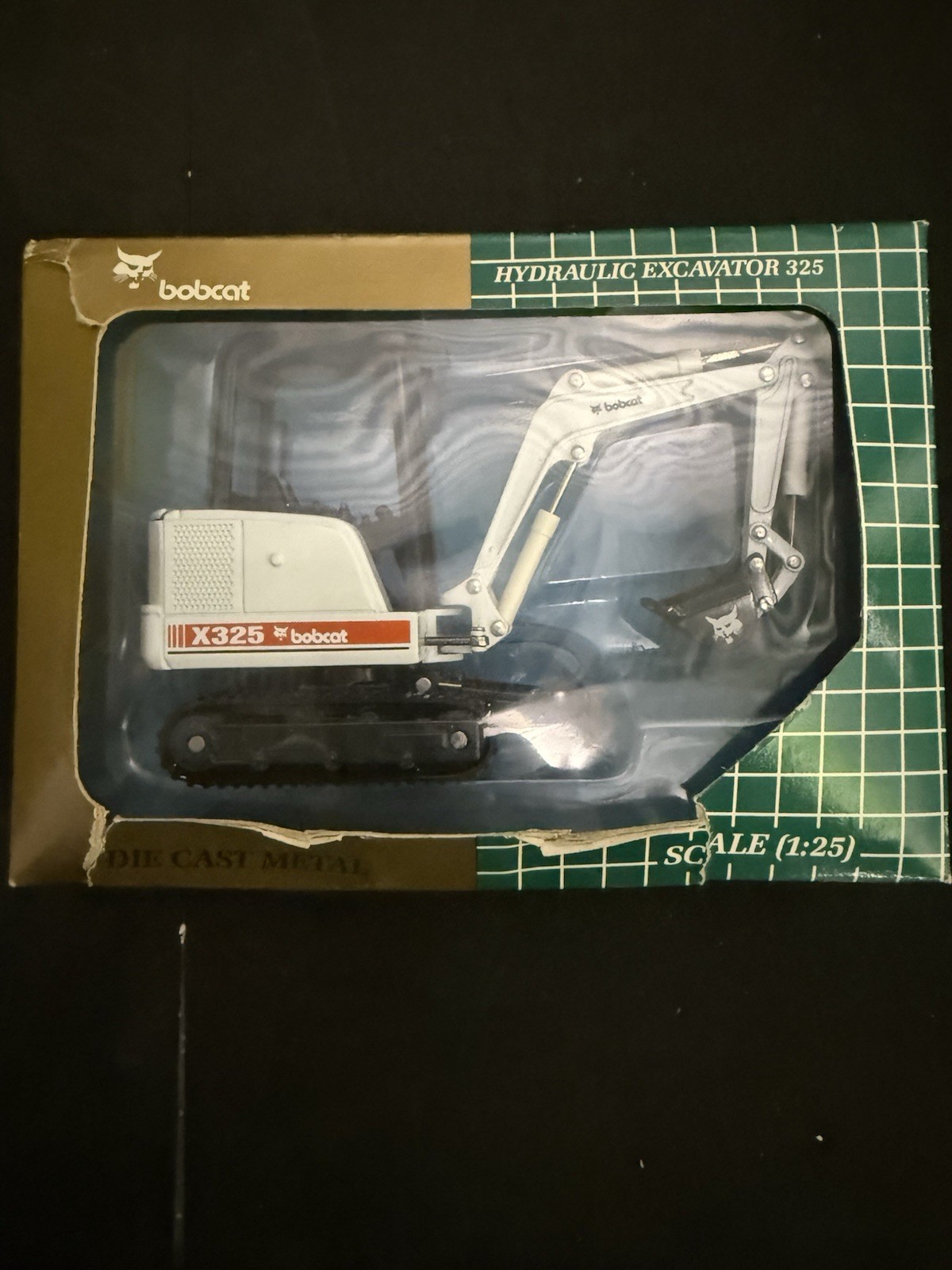 Bobcat X325 Hydraulic Excavator Wan Ho Diecast 1:25 Slight Damage To Box See Pi