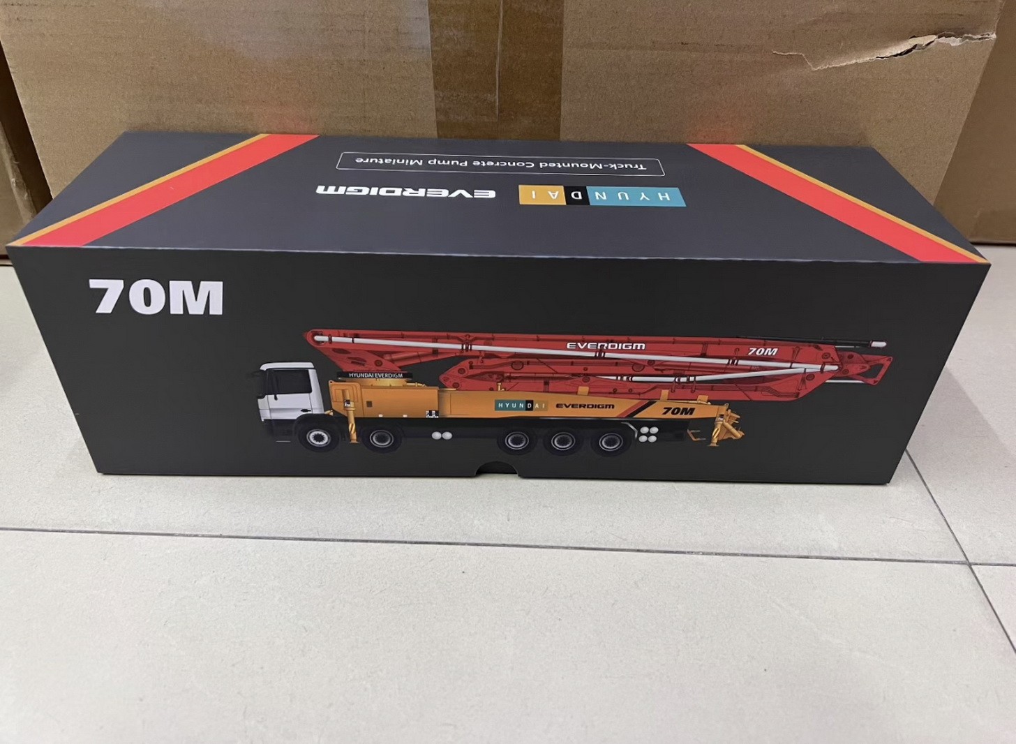 1/50 Scale EVERDIGM 70M Concrete Pump Truck Diecast Model Toy Gift NIB