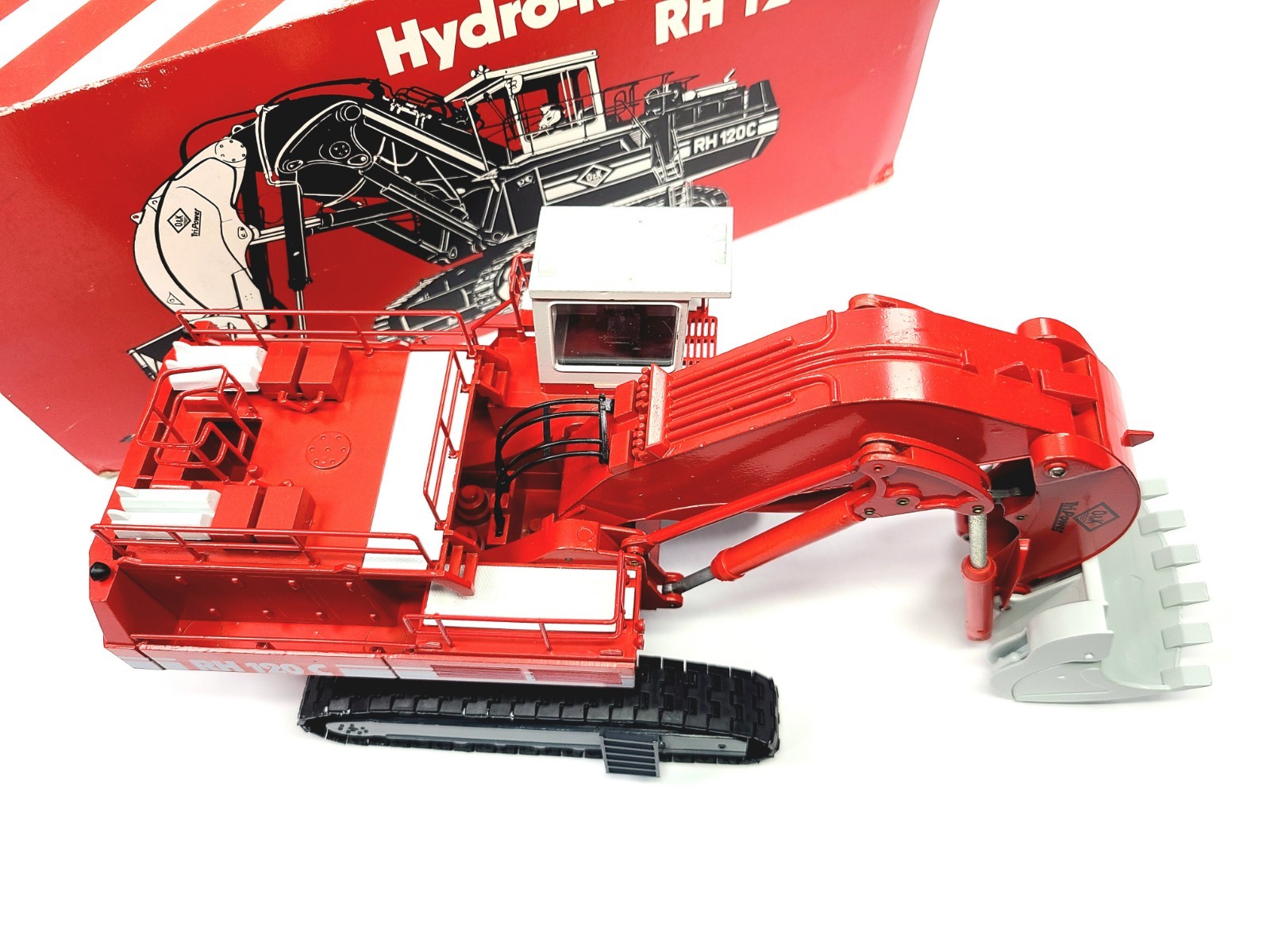 O&K RH120C Mining Front Shovel Red Stick Conrad 1:50 Scale Diecast Model #2771.0