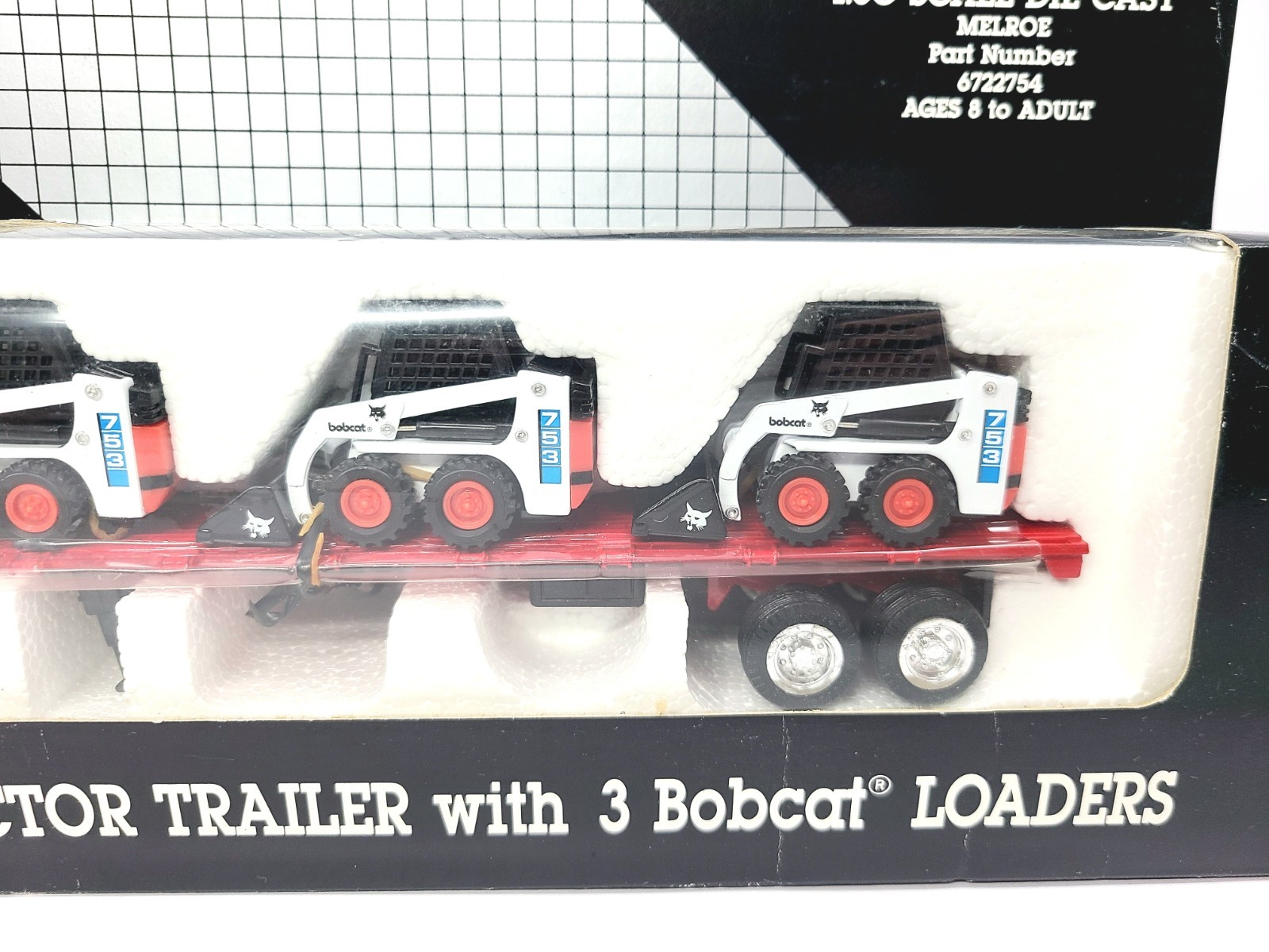 Bobcat Flatbed Tractor Trailer 3 Loaders – K-Line 1:50 Scale Model #6722754 New