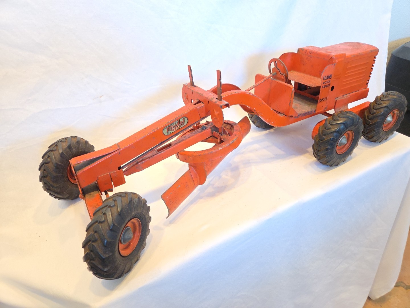 Doepke Model Toys Adams Road Grader Diesel Motor Steel 1950&rsquo;s Vintage Fair Cond