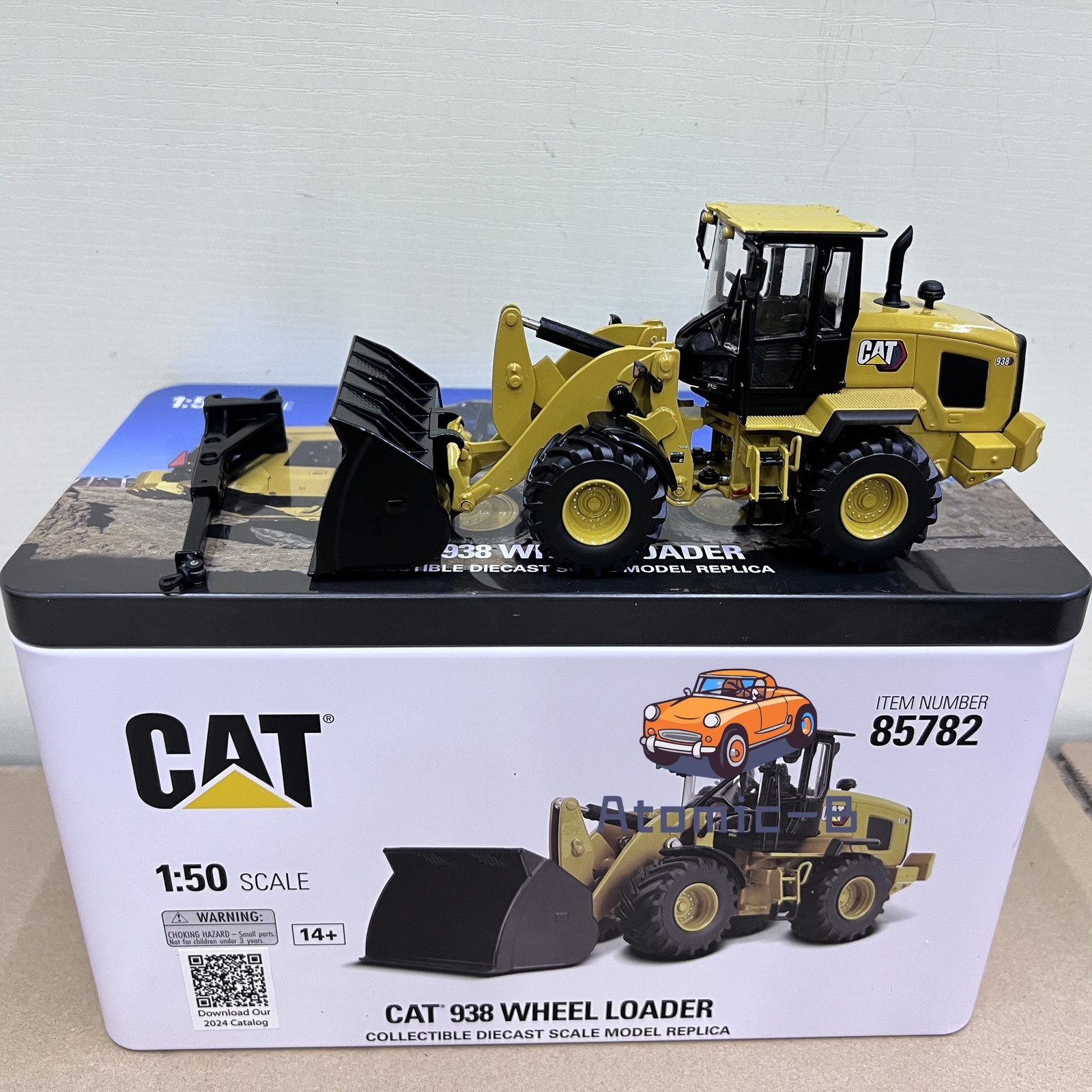 DM 1:50 CAT 938 Caterpillar Wheel Loader Alloy Engineering Forklift Model 85782