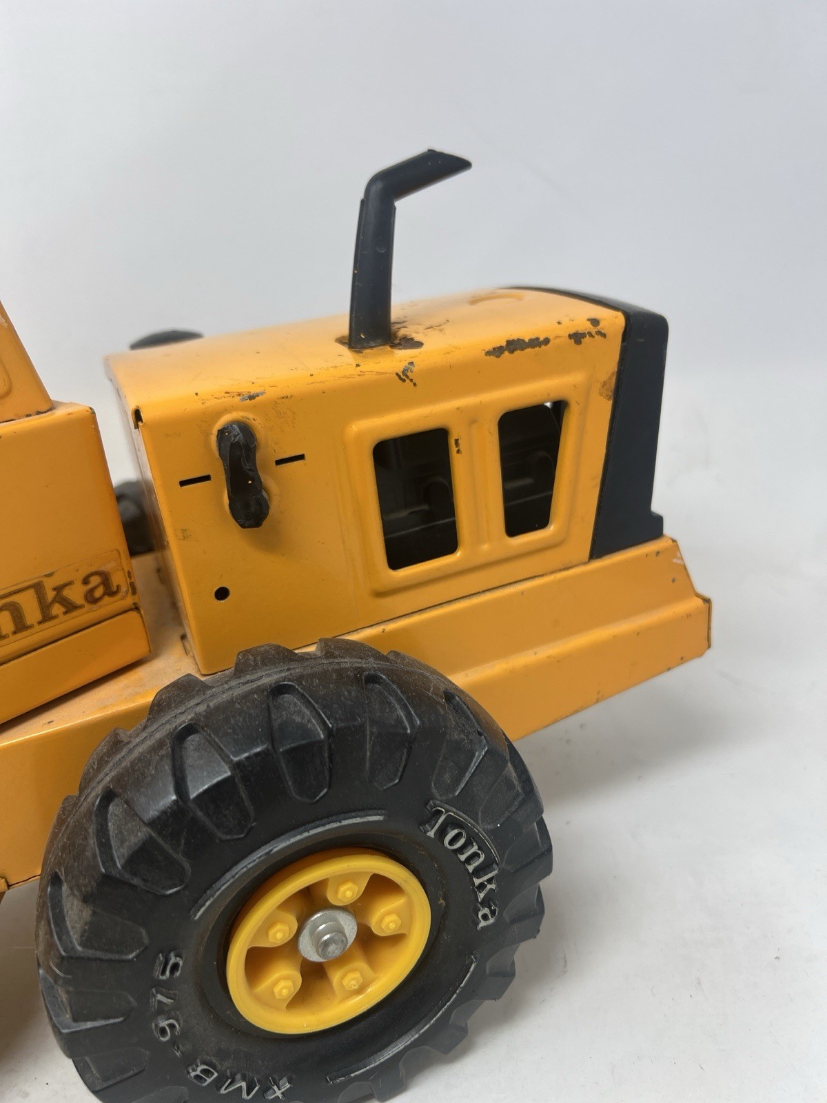 Vintage 1970s Pressed Steel Mighty Tonka Road Grader #3945 XMB 975 Works Well