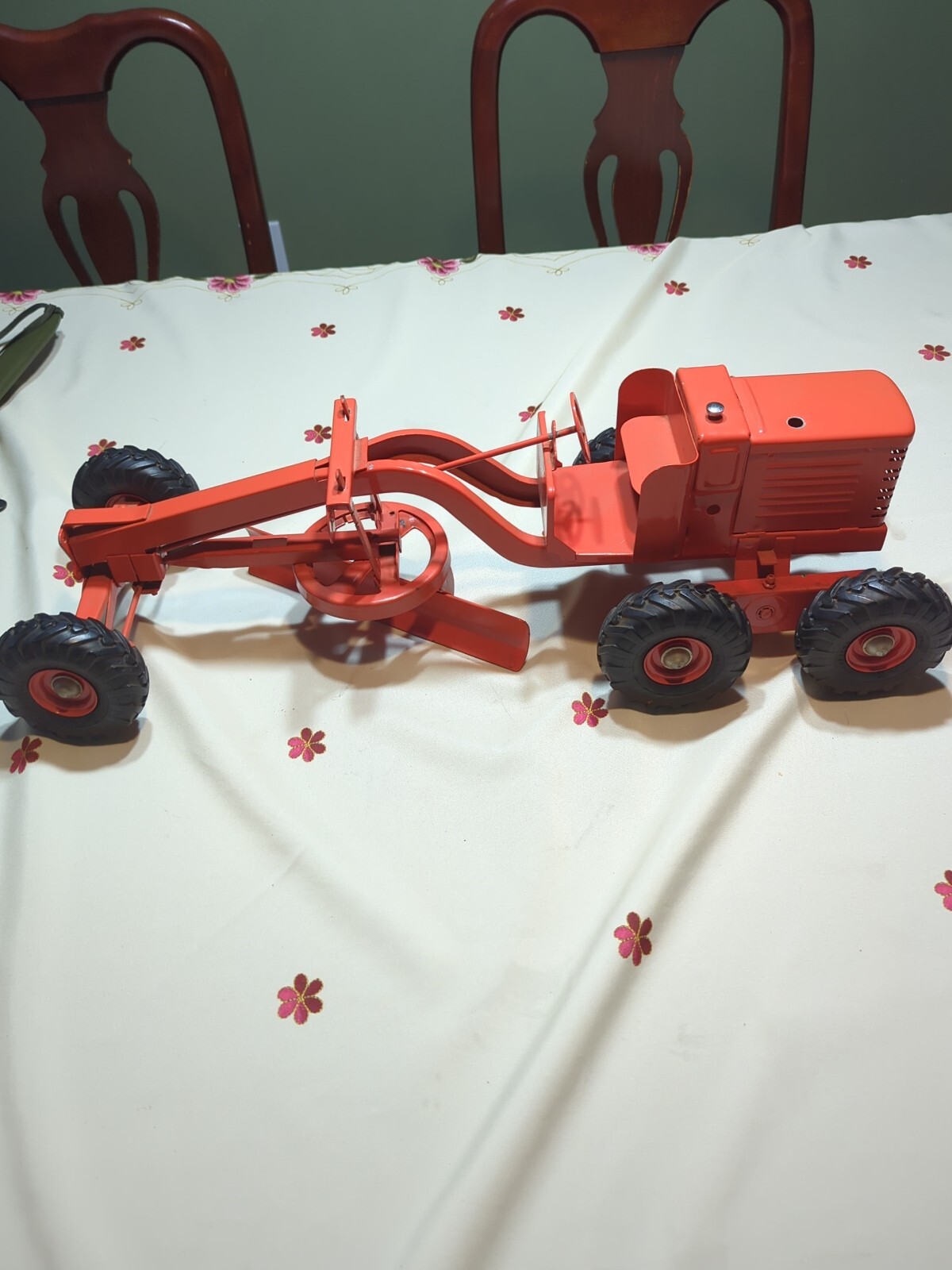 Vintage Doepke Adams Motor Road Grader Pressed Steel Model Toy Diesel 1940s