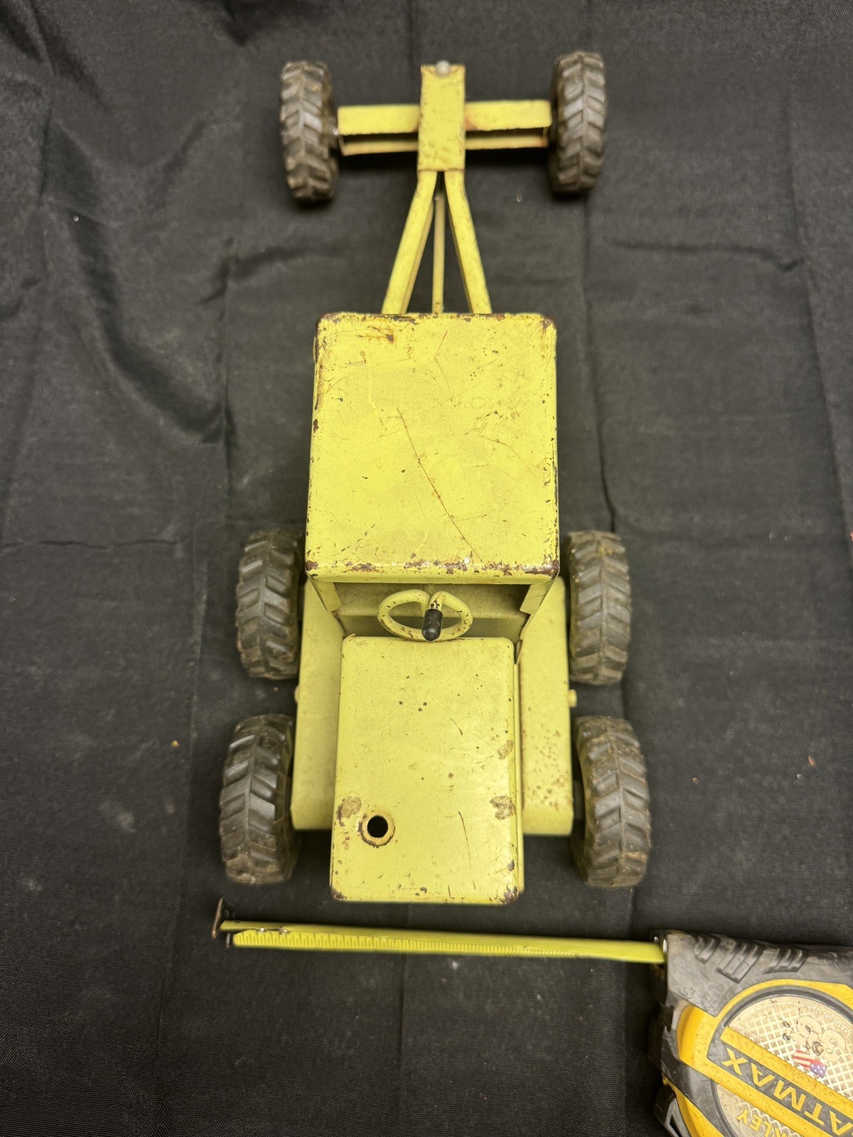 Vintage Tonka Road Grader Hi-Way Dept Pressed Lime Yellow 1959-1963 #600 17&Prime;