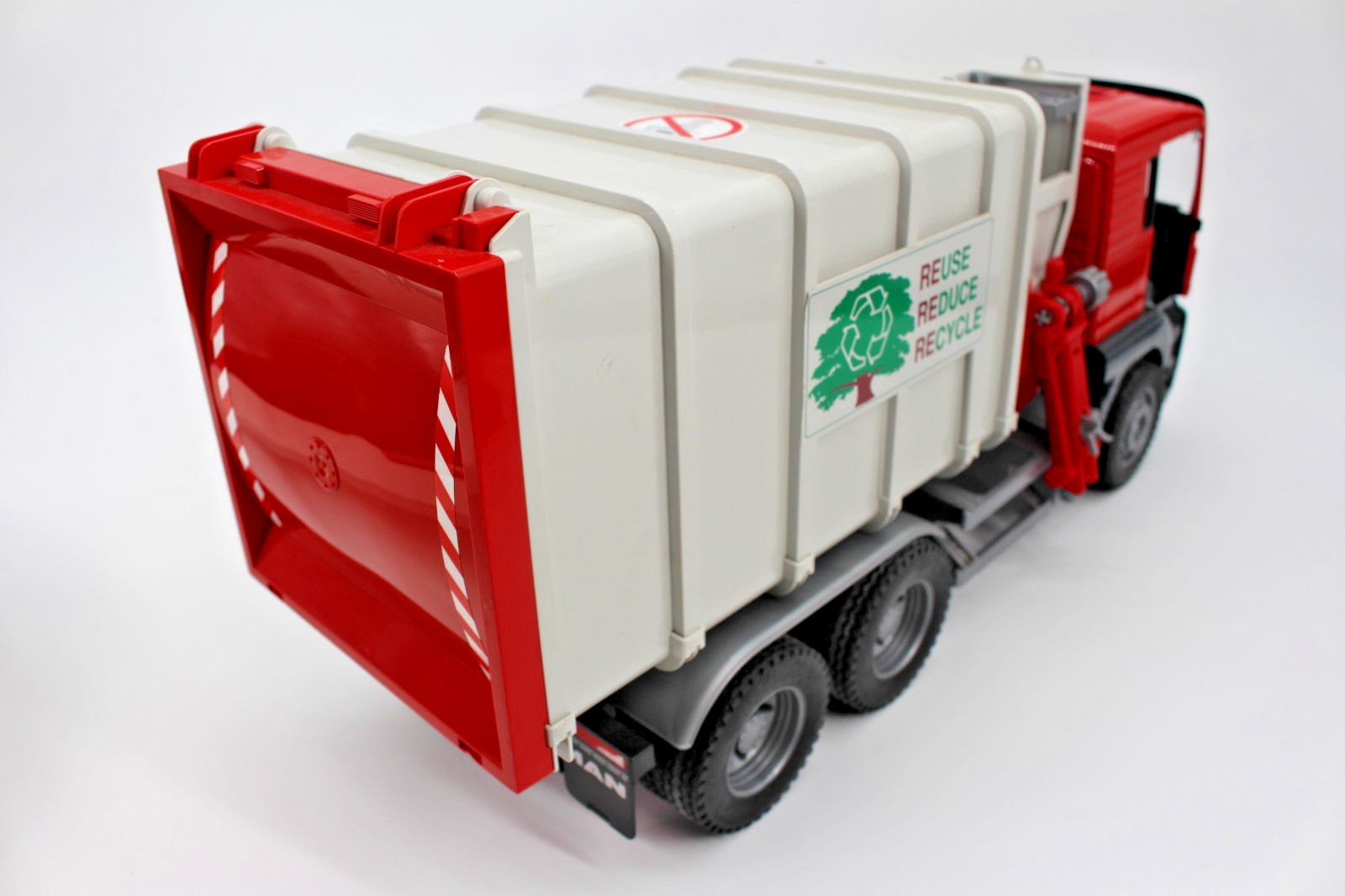 8 INCOMPLETE BRUDER Toy Trucks MAN Tow, Logging Truck, Dump, Garbage, Fire Truck