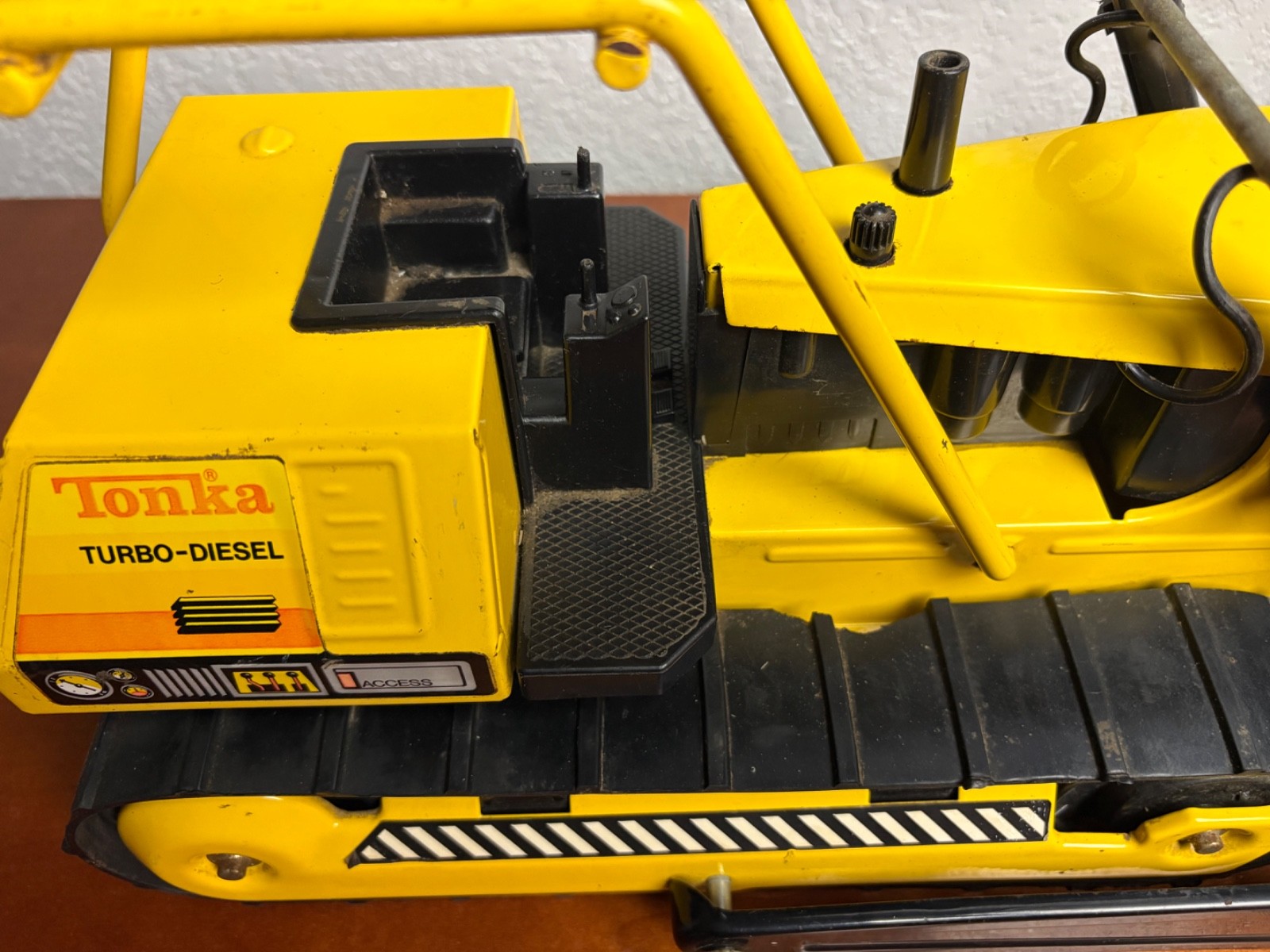 Vintage 80’s turbo diesel Bulldozer Pressed Steel Approx 17 inches Long
