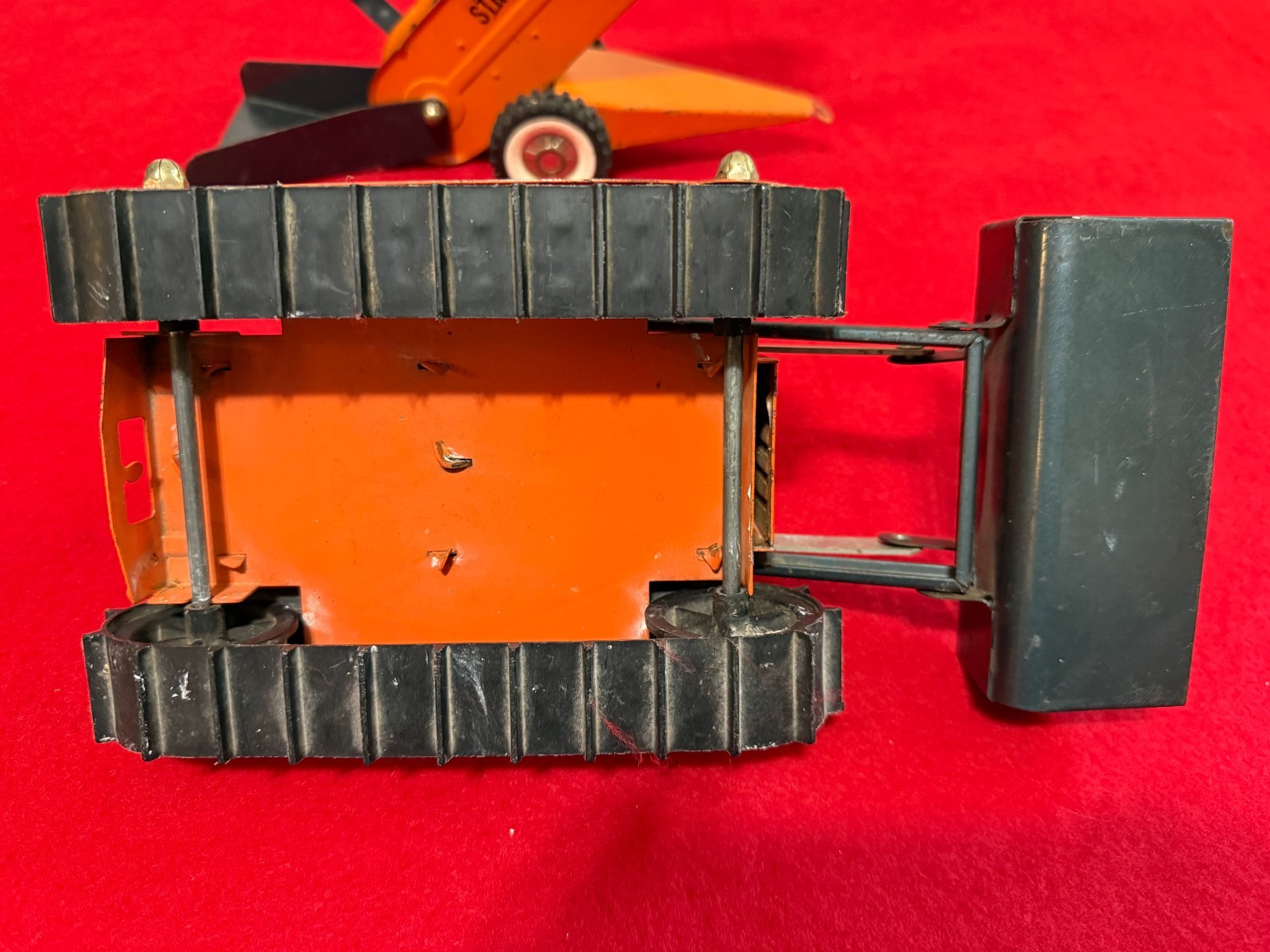 RARE Vtg Structo 1960&rsquo;s Hi-Lift Bulldozer & Sandloader Pressed Steel Made in USA