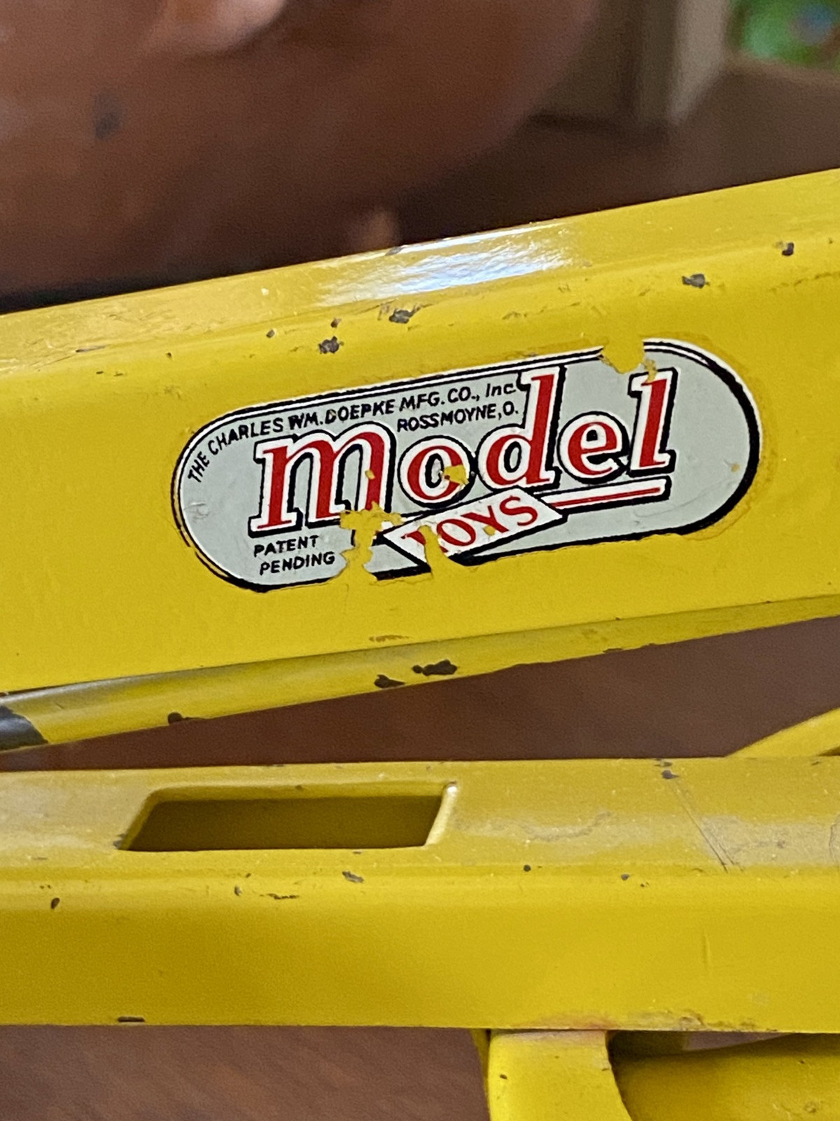 DOEPKE / ADAMS YELLOW 26&Prime; 1:12 SCALE ROAD GRADER CIRCA 1950 Rare Nice