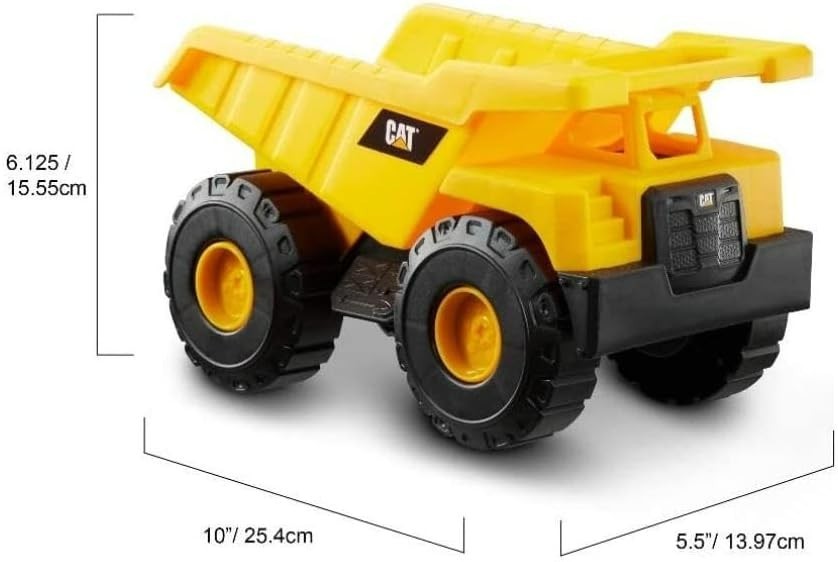 CAT Construction Toys, Construction Fleet 10&Prime; Dump Truck Toy – Heavy‑Duty Pla…