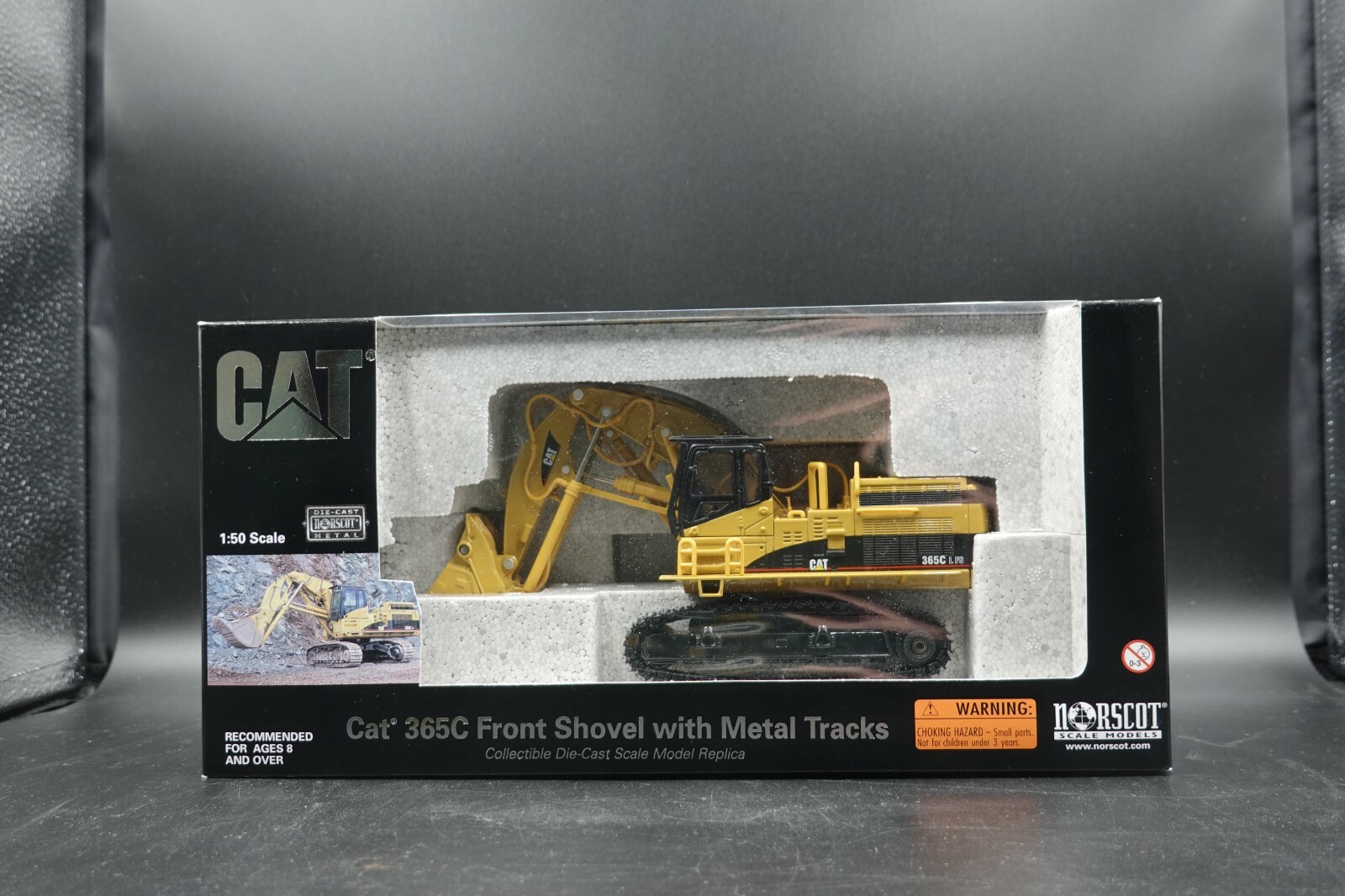 NORSCOT 55160 CAT 365C FRONT SHOVEL W/METAL TRACKS 1:50 SCALE N.I.B.