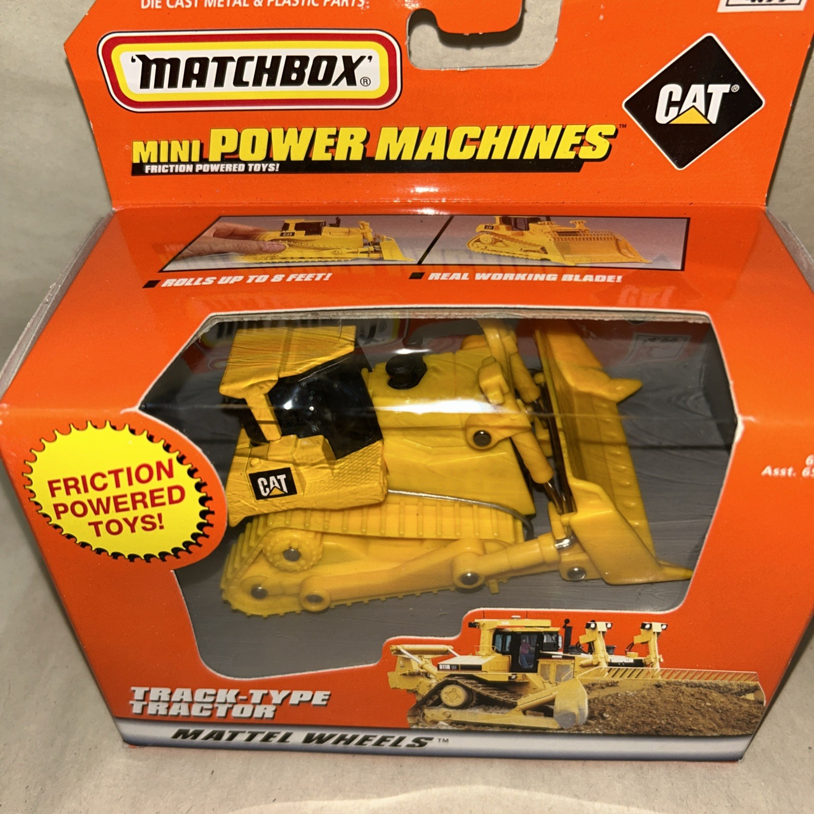 Matchbox Mini Power Machines CAT Dozer Friction Powered Toys 1998 New box6