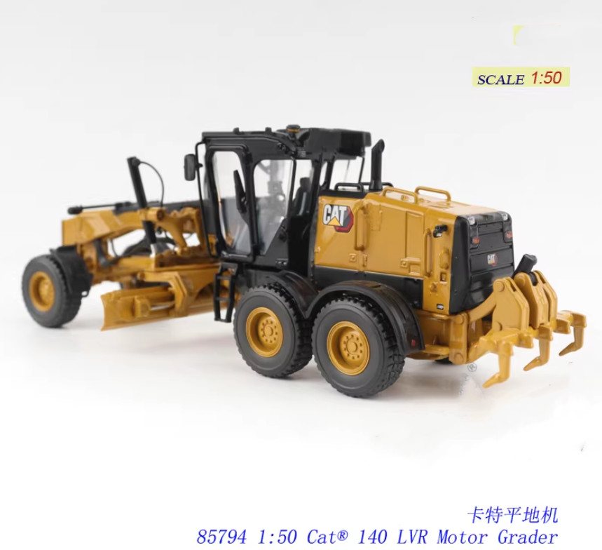 1:50 DM CAT 140 LVR Motor Grader Construction Equipment Machinery Diecast Model