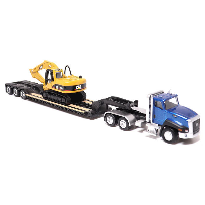 Caterpillar CT660 With Lowboy and Cat 315C 1:87 Scale Diecast Model DMA 84415