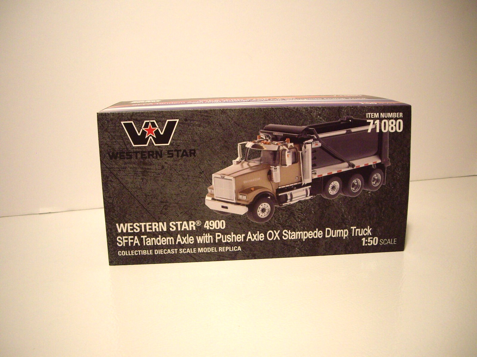 DIECAST MASTER 1/50 WESTERN STAR 4900 SFFA TRI-AXLE DUMP TRUCK SCALE FIRST GEAR