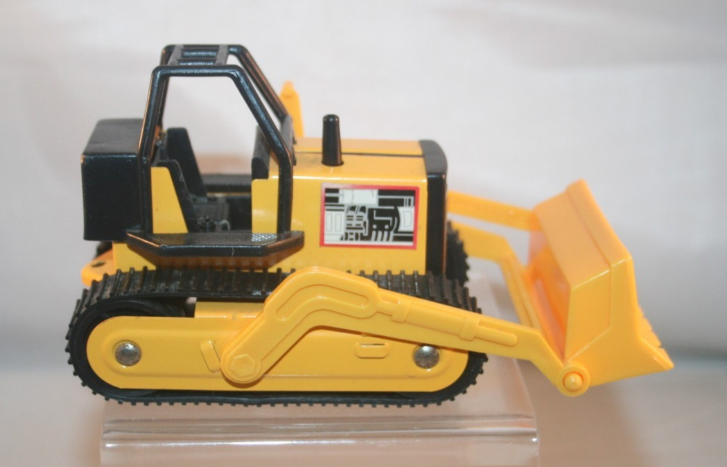 Vintage Nylint 4.5&Prime; Yellow & Black Dozer Metal Plastic 70’s 80’s Toy
