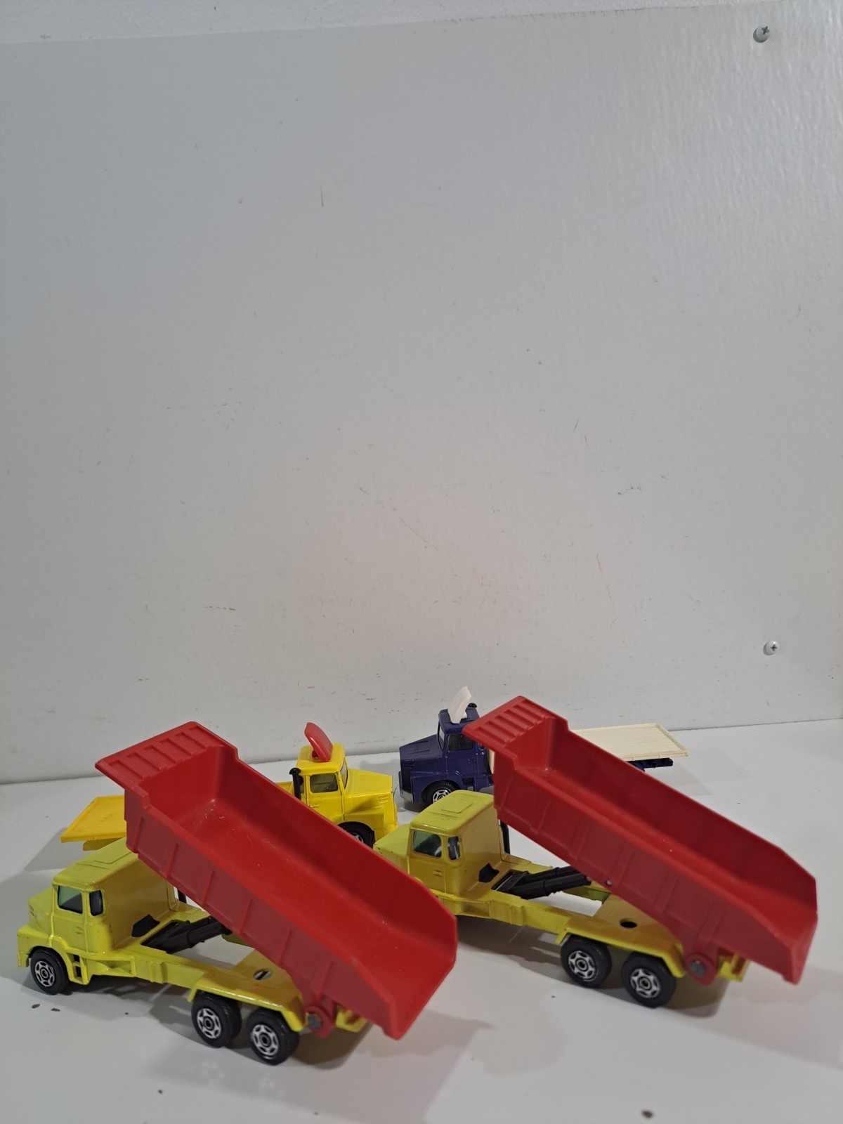 4 Corgi Minor Die Cast Scania LT145 Trucks (Dump Trucks Flat Beds)
