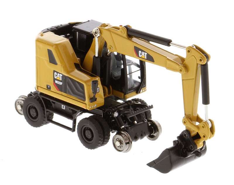 1:87 DM M323F Railroad Wheeled Excavator Construction Equipment Diecast Model