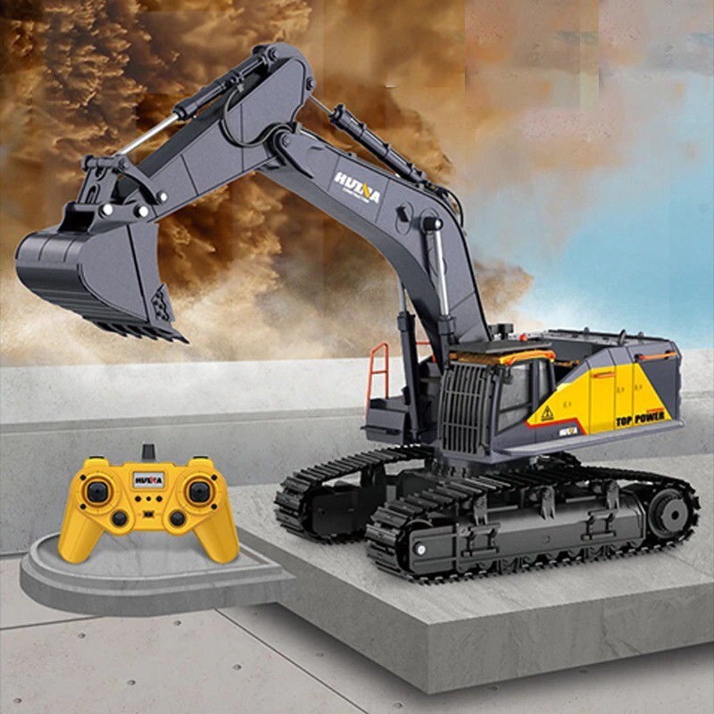 HUINA 1/14 1592 RC Excavator Truck Car Remote Control Vehicle Gift For Kids New