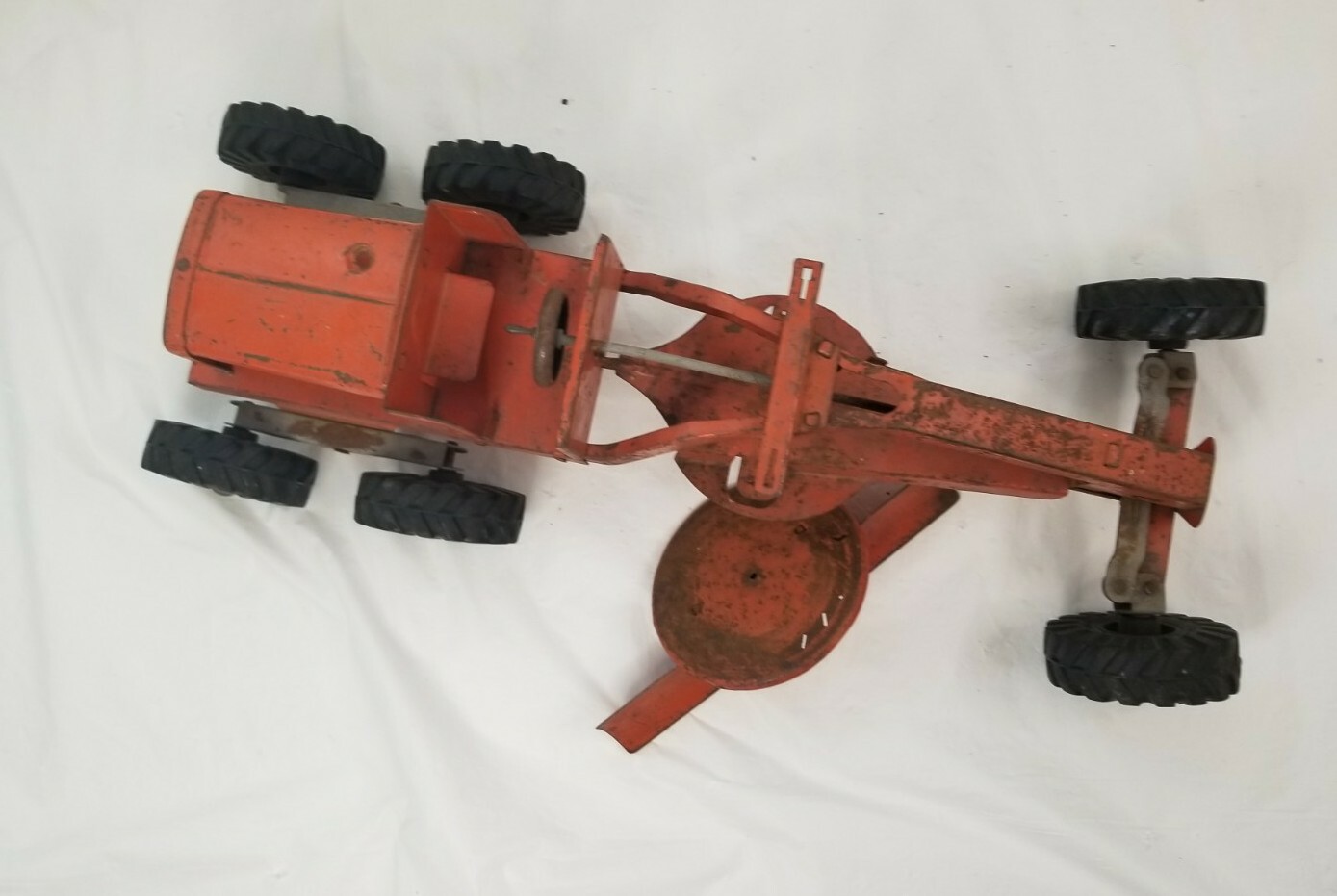 1949 Nylint Adams Motor Road Grader Vintage Pressed Steel Model Toy Diesel Hiway