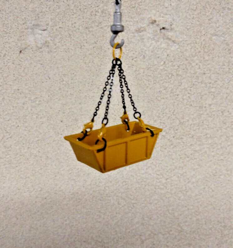 3D Trench, Bedding, Yard Box Set Metal Lift Slings Authentic New Cat Yellow 1/87