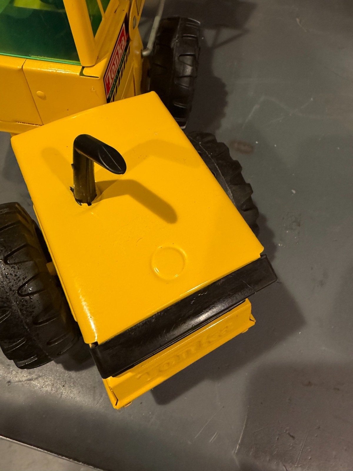 Vintage Tonka Mighty Diesel Front End Loader Pressed Steel 1980s-90s XMB-975 EUC