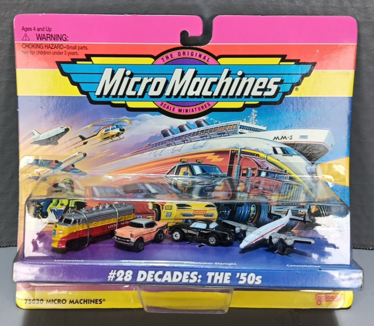 #28 Decades: The &rsquo;50s Micro Machines Sealed Set 1995 57 Chevy Studebaker