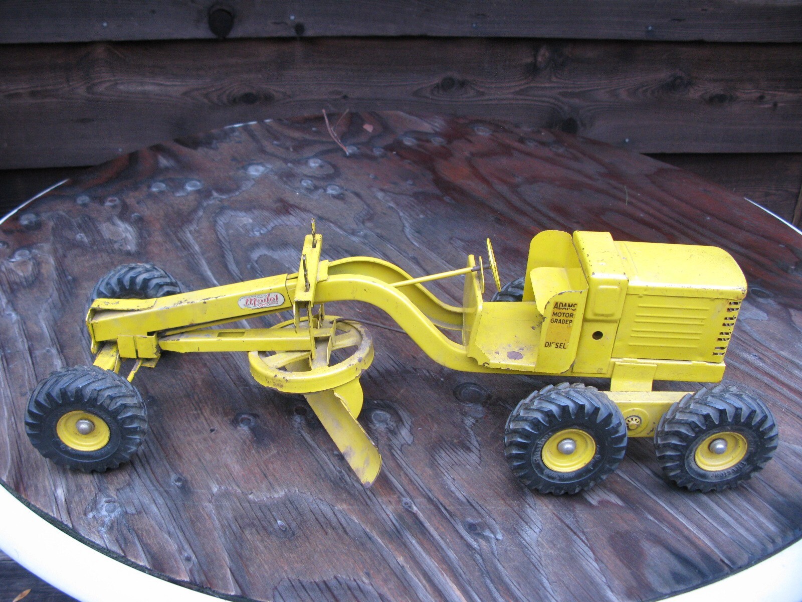 Vintage DOEPKE ADAMS Pressed Steel Motor Grader Model Toy Tractor 26&Prime; 1950s USA