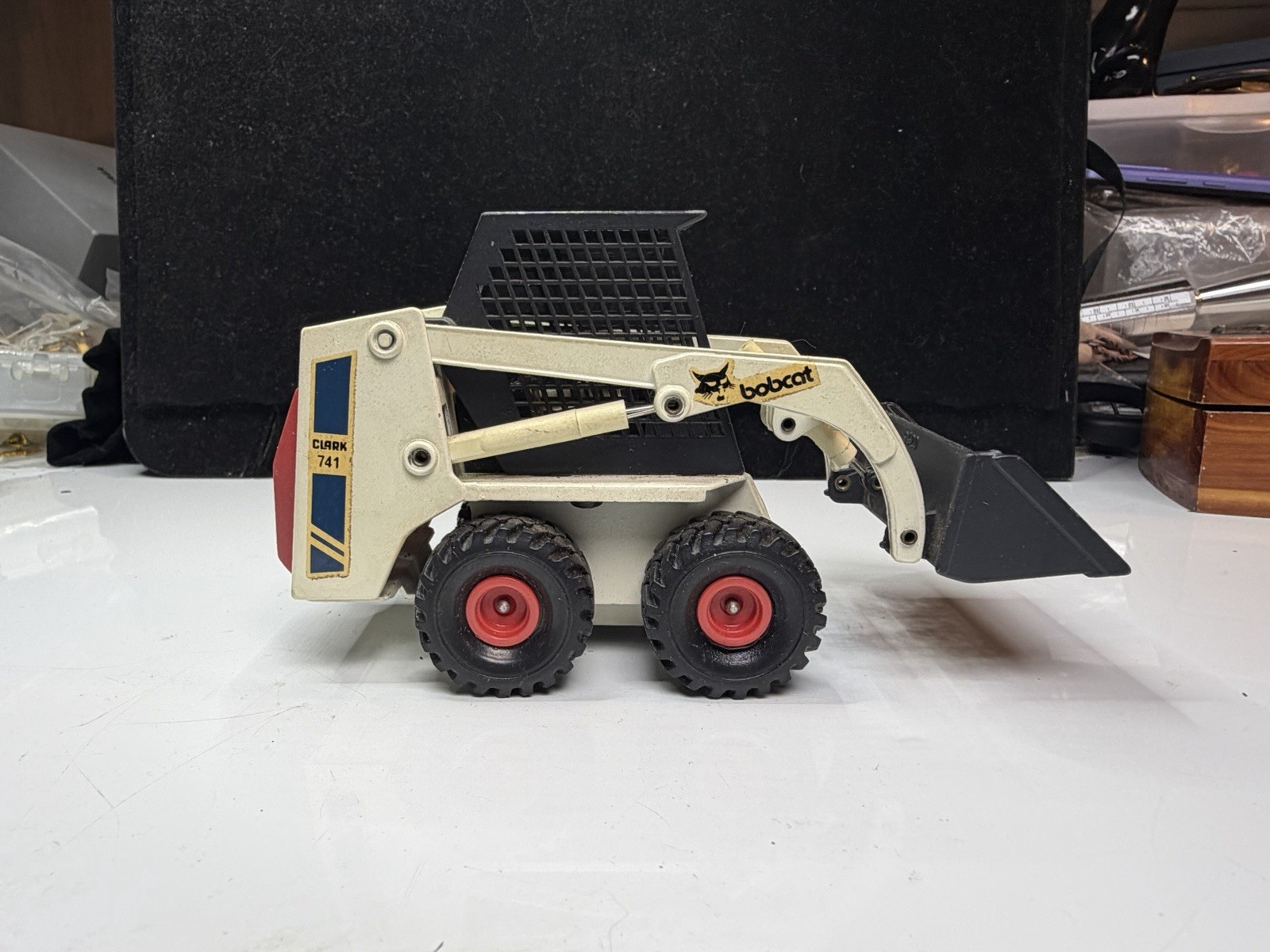 Vintage 1980s GAMA Clark Bobcat 741 Skid Steer 1:50 Diecast Model