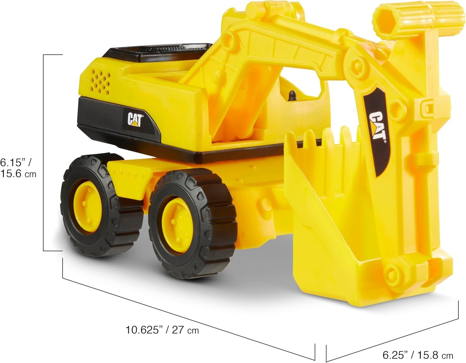 Realistic 10” Heavy-Duty Cat Excavator Toy – Ideal for Active Kids Aged 2+