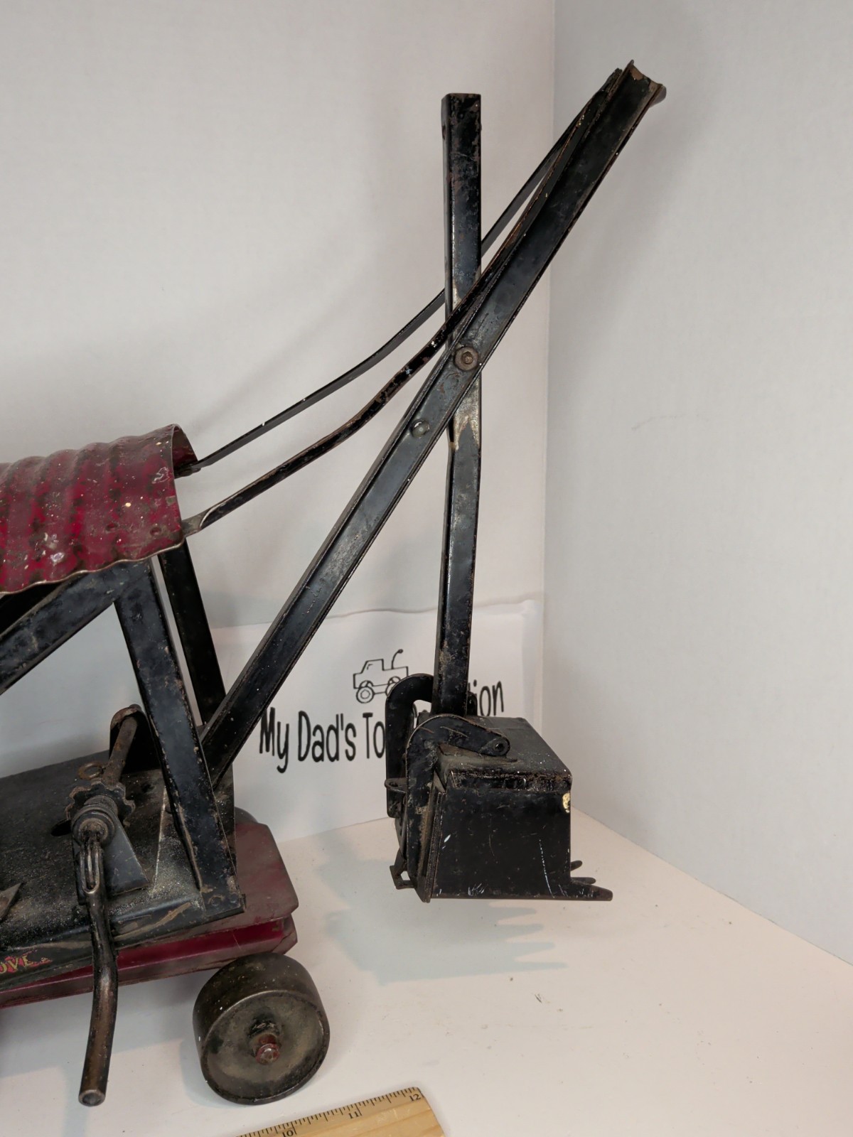 Antique Buddy L Steam Shovel Pressed Steel 1920&rsquo;s Vintage Toy Rare READ!!
