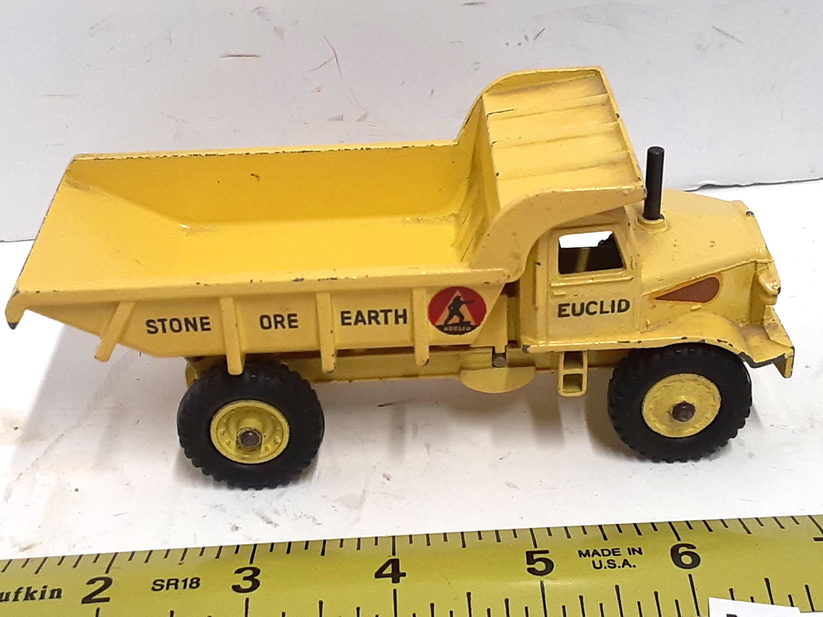 Vintage~Dinky Super Toys Euclid Dump Truck # 965~5-3/4&Prime; Long, 1959-1961