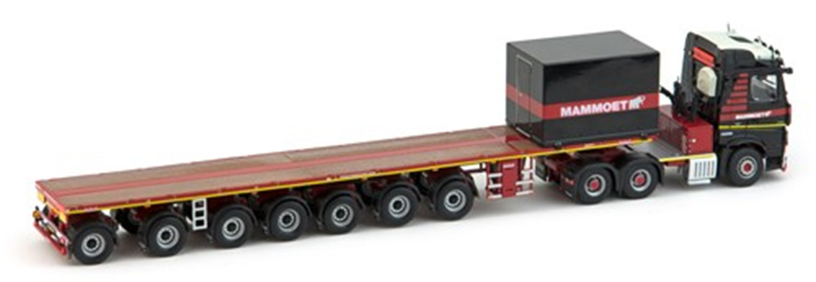 1 50 MAMMOET MB AROCS STREAMSPACE 6X4 + 7 AXLE BALLAST TRAILER