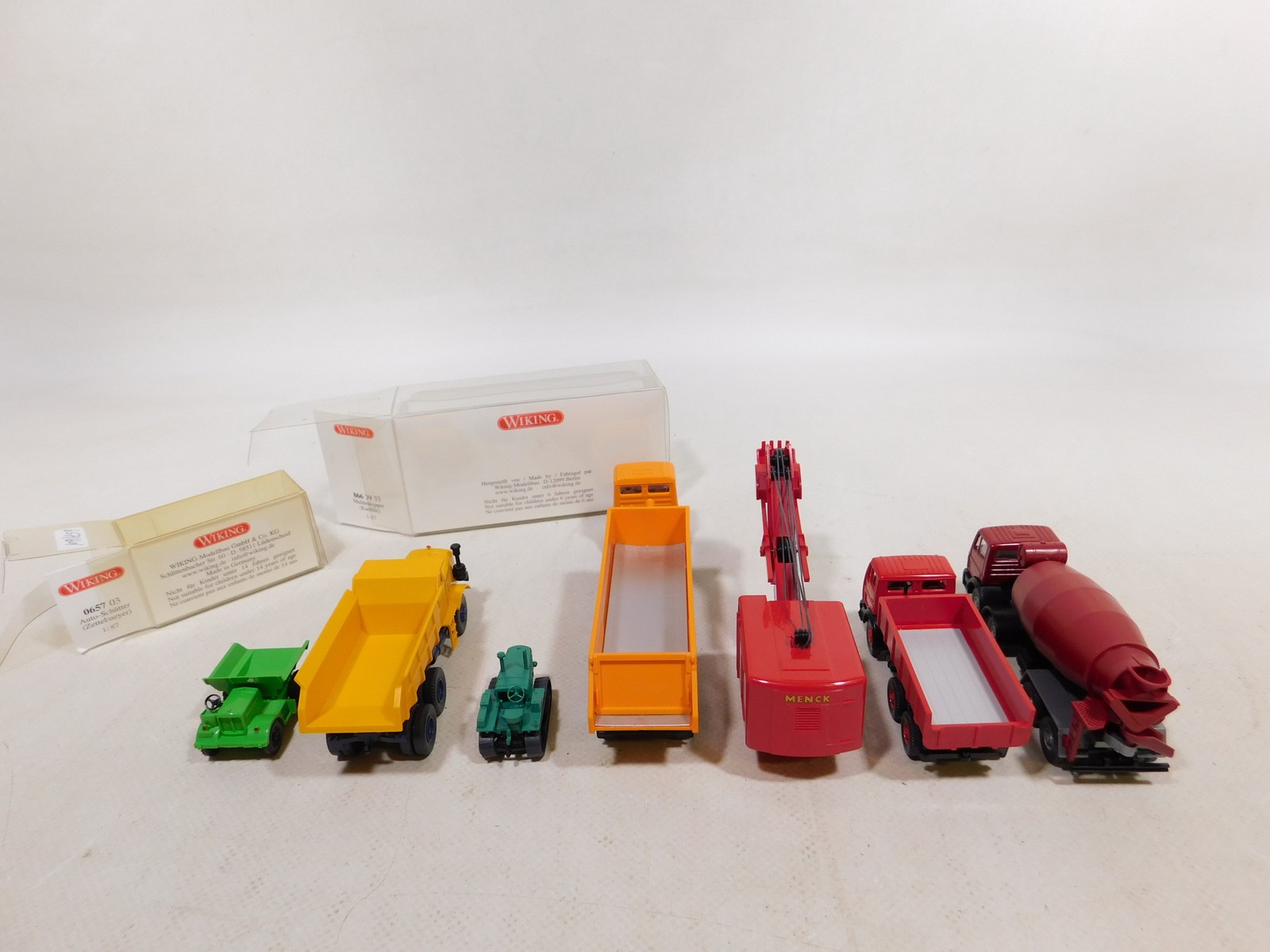 7x Wiking H0 1:87 Model 866 Tipper Kaelble MB etc Sg / Mint + 2x Box # DX413-0.5